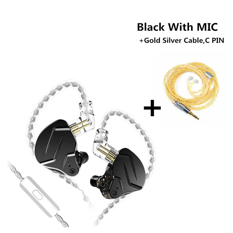 KZ ZSNProX 1DD 1BA HIFI Hybrid Driver In Ear Earphone Metal Monitor Earphone Bass Earbuds Sport Headset KZ ZSN PROX ZSX ZAX ZAR
