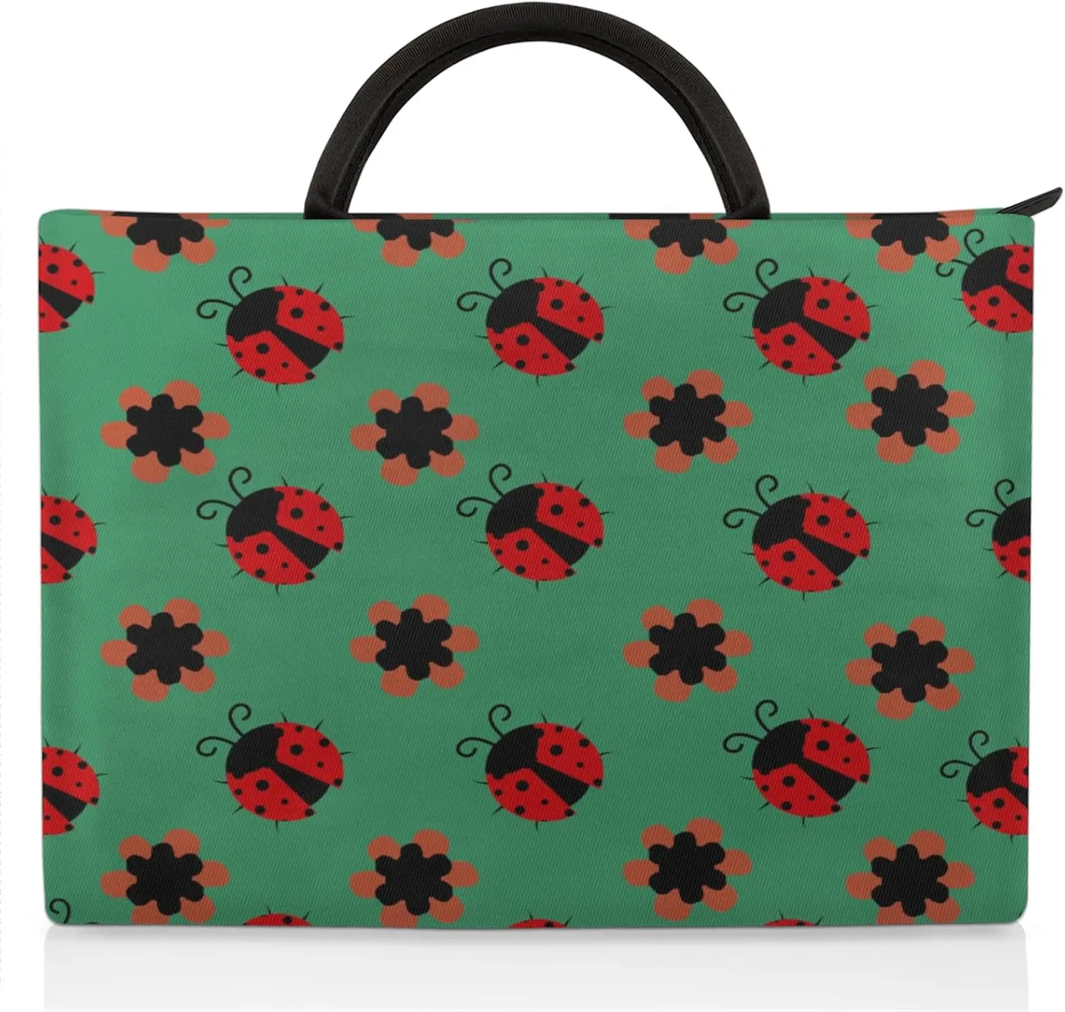Ladybirds Flower Laptop Sleeve with Handle Waterproof Computer Carrying Case