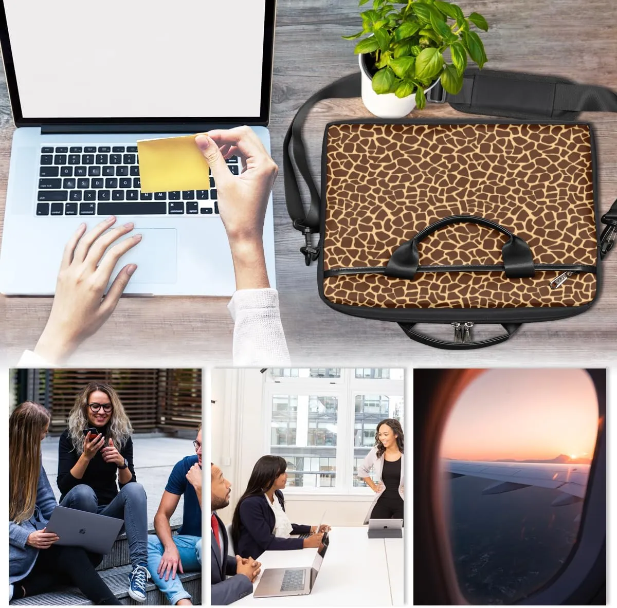 Laptop Bag Case Shoulder Messenger Carrying Bag 13 14 15 Inch Waterproof Computer Sleeve Cover