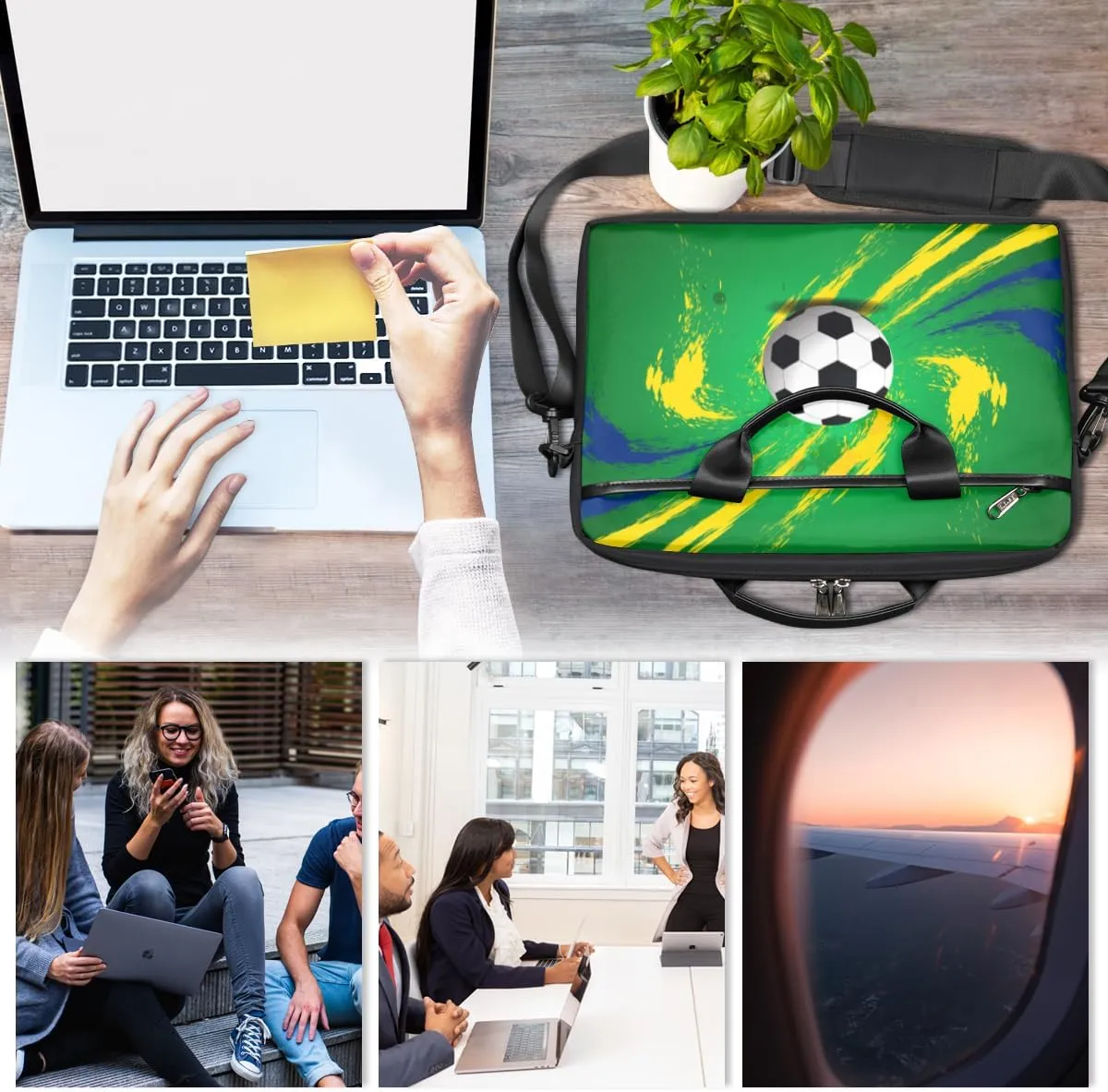Laptop Bag Case Shoulder Messenger Carrying Bag 13 14 15 Inch Waterproof Computer Sleeve Cover