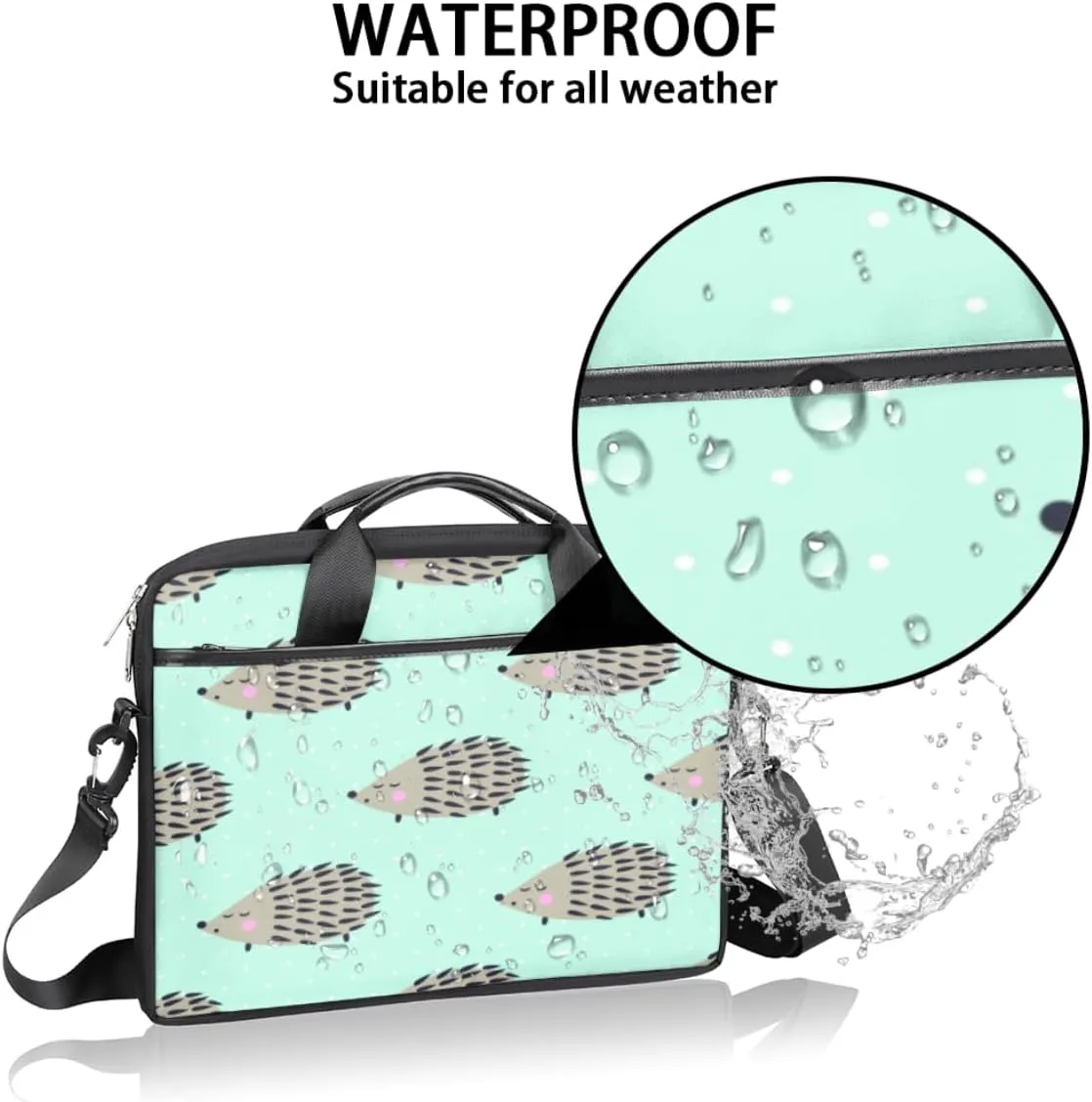 Laptop Bag Case Shoulder Messenger Carrying Bag 13 14 15 Inch Waterproof Computer Sleeve Cover