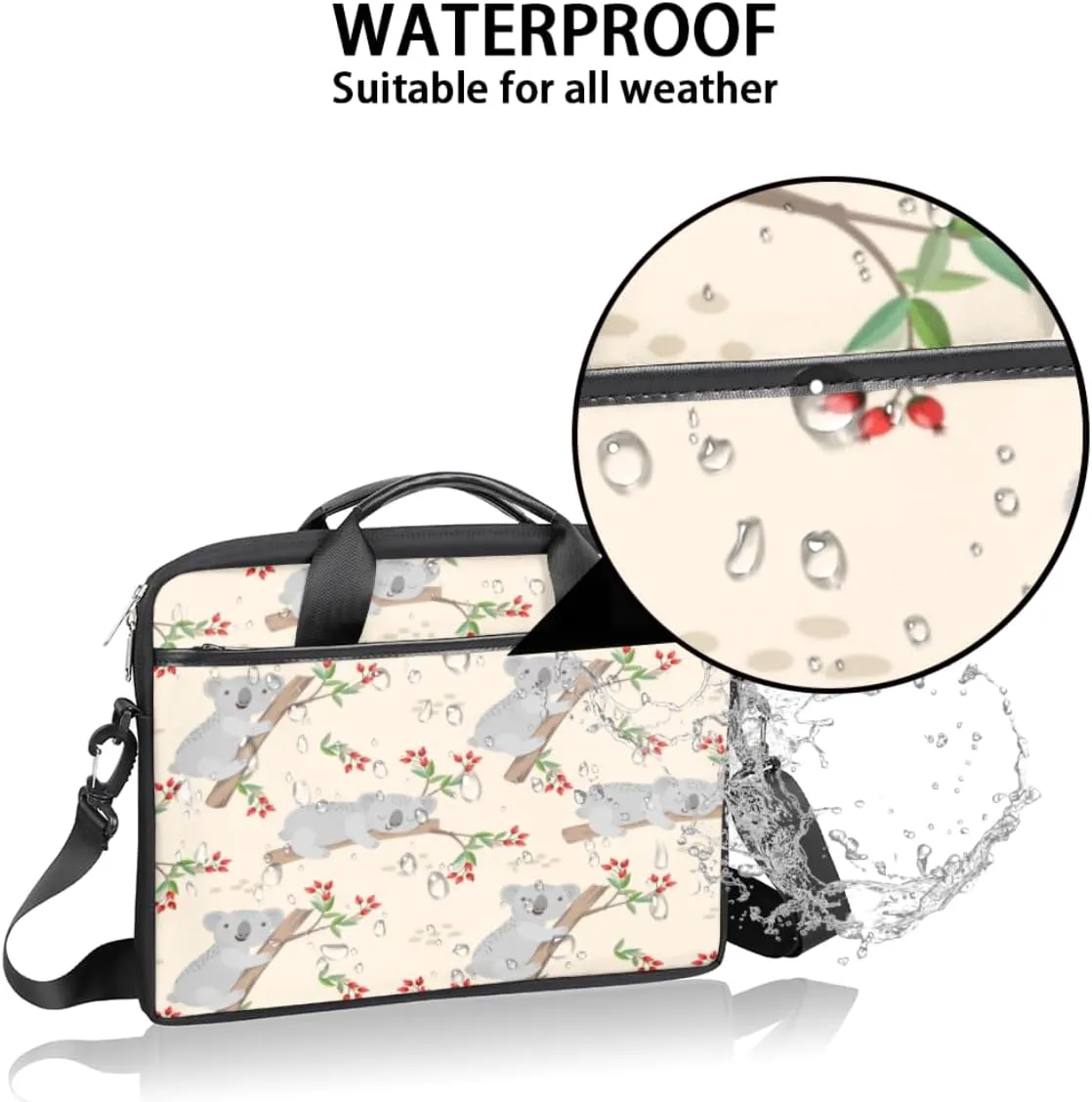 Laptop Bag Case Shoulder Messenger Carrying Bag 13 14 15 Inch Waterproof Computer Sleeve Cover