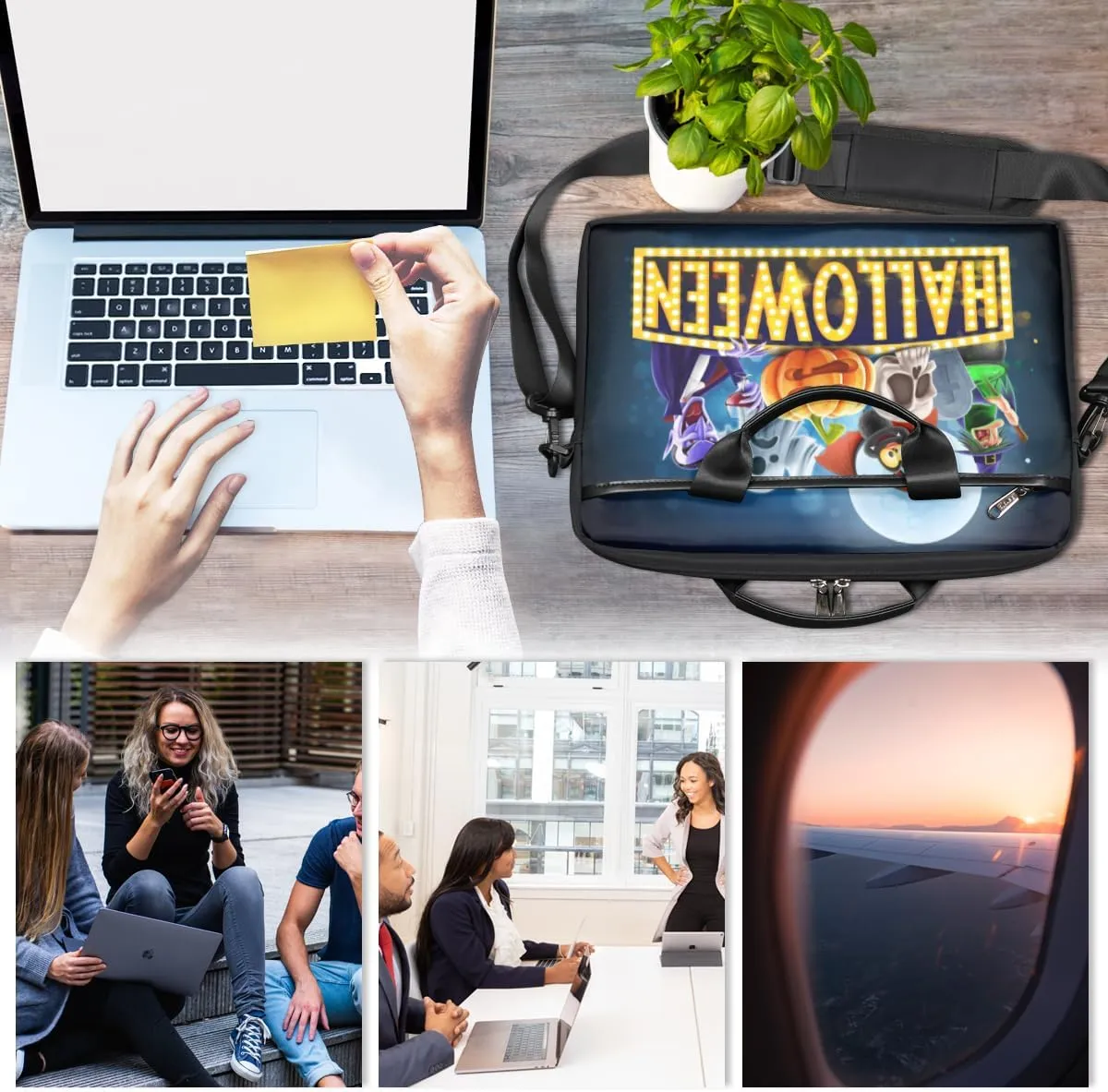 Laptop Bag Case Shoulder Messenger Carrying Bag 13 14 15 Inch Waterproof Computer Sleeve Cover