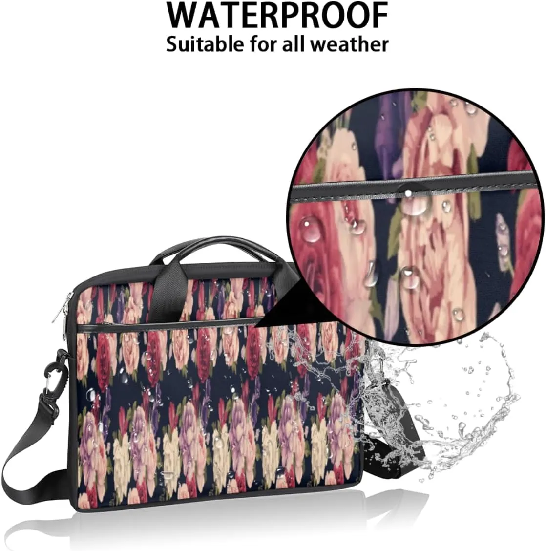 Laptop Bag Case Shoulder Messenger Carrying Bag 13 14 15 Inch Waterproof Computer Sleeve Cover