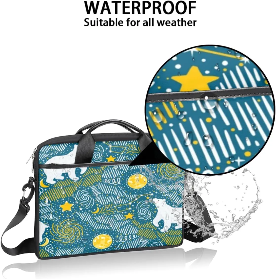 Laptop Bag Case Shoulder Messenger Carrying Bag 13 14 15 Inch Waterproof Computer Sleeve Cover