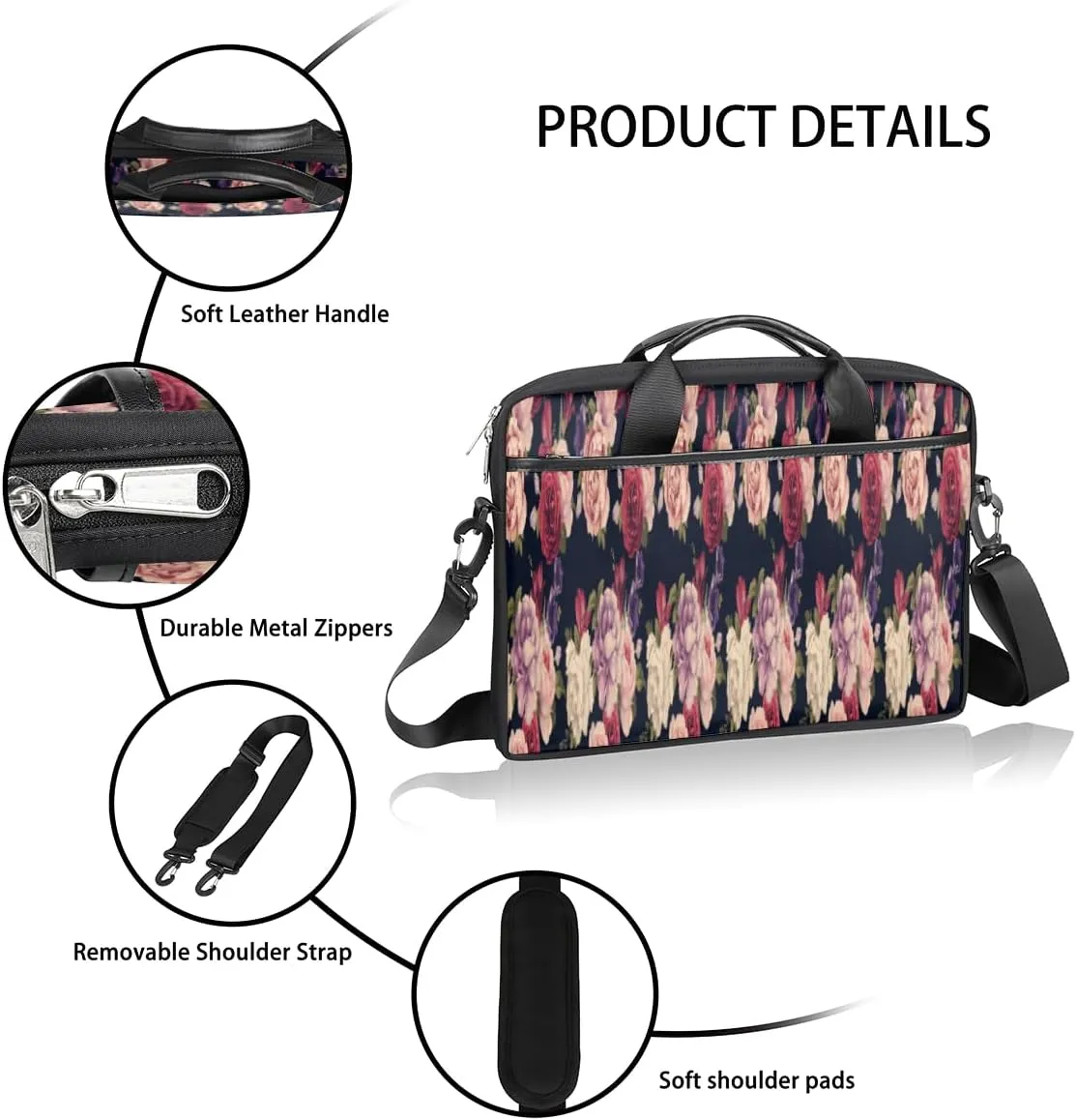 Laptop Bag Case Shoulder Messenger Carrying Bag 13 14 15 Inch Waterproof Computer Sleeve Cover