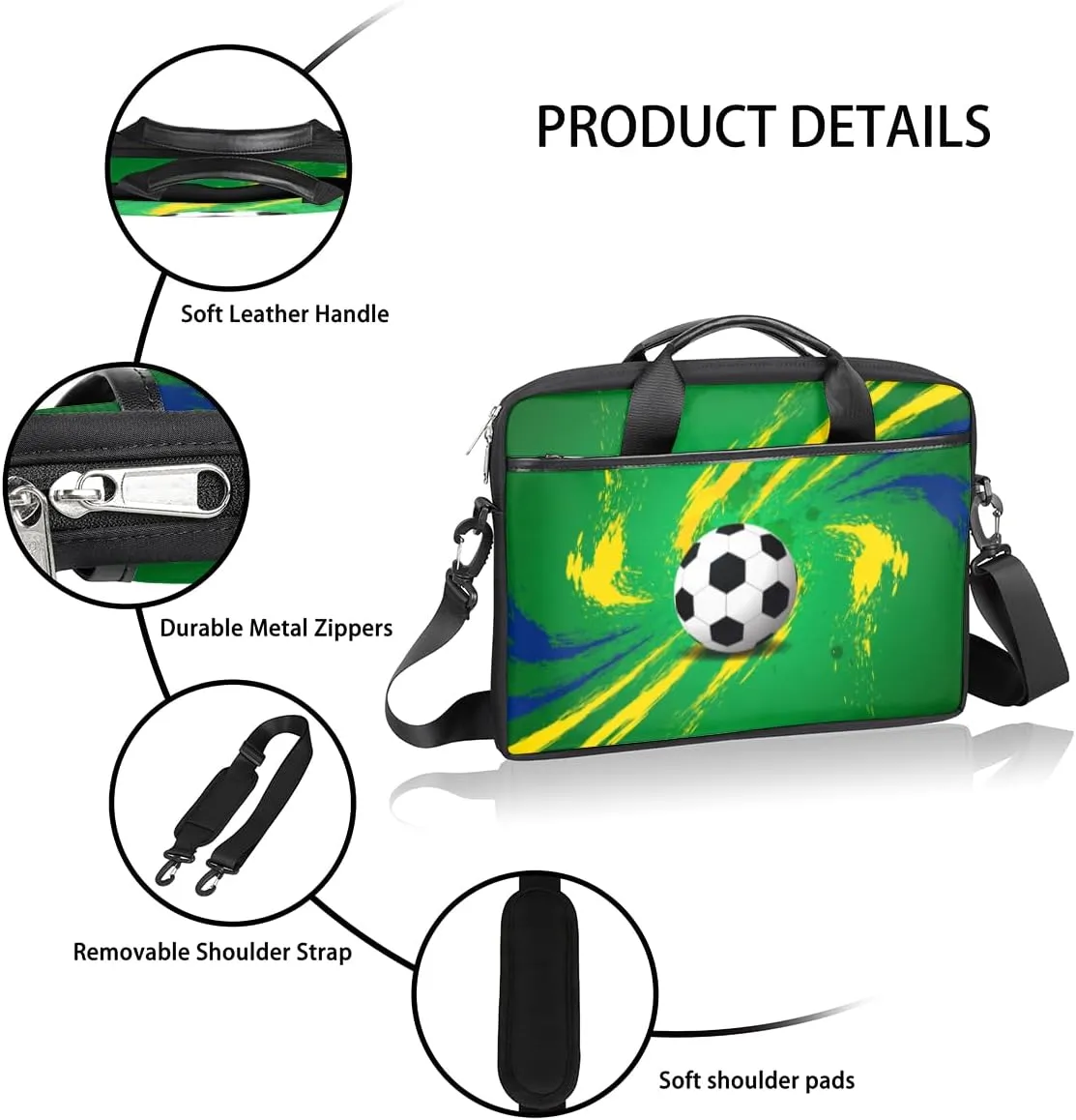 Laptop Bag Case Shoulder Messenger Carrying Bag 13 14 15 Inch Waterproof Computer Sleeve Cover