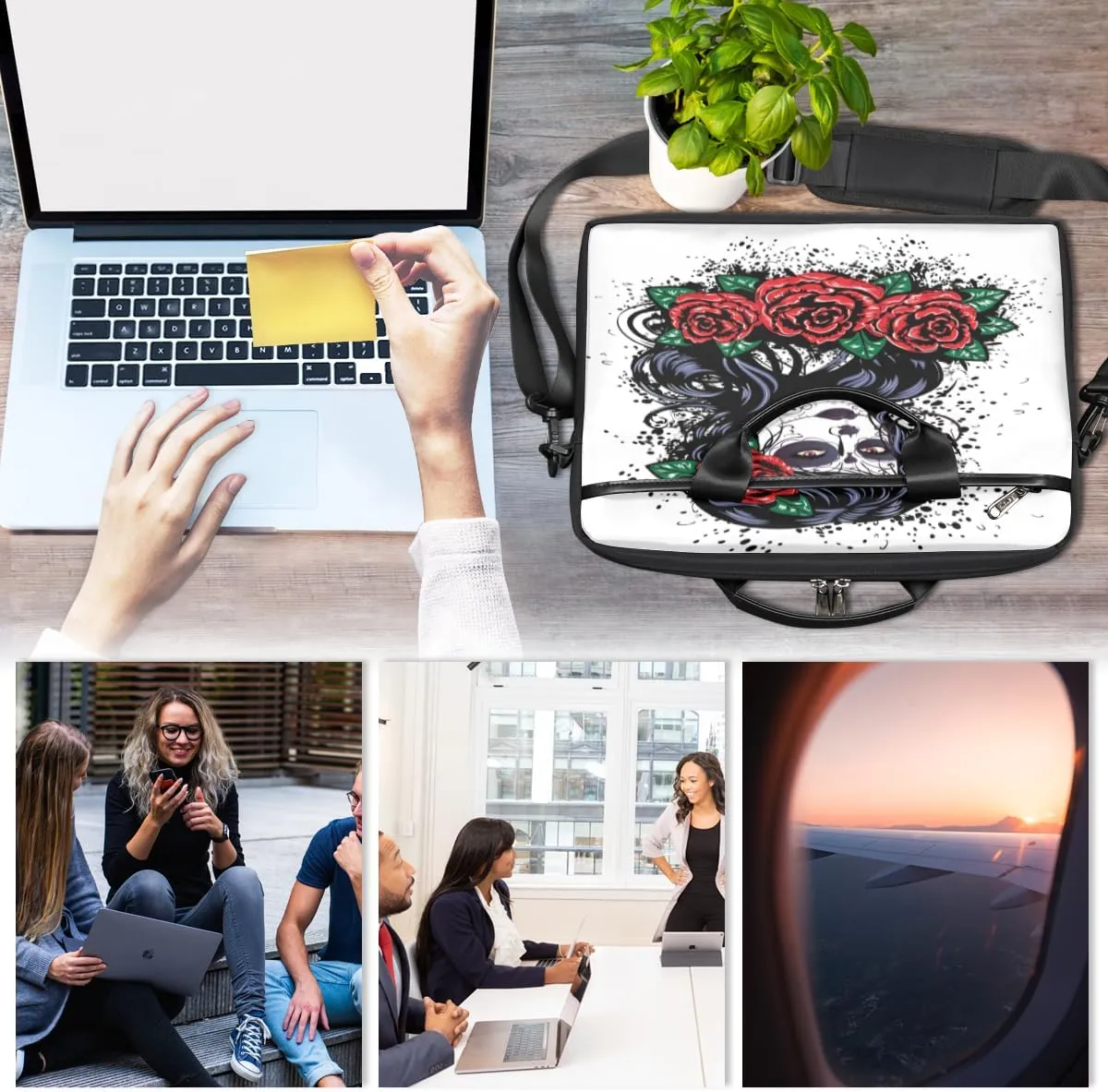 Laptop Bag Case Shoulder Messenger Carrying Bag 13 14 15 Inch Waterproof Computer Sleeve Cover