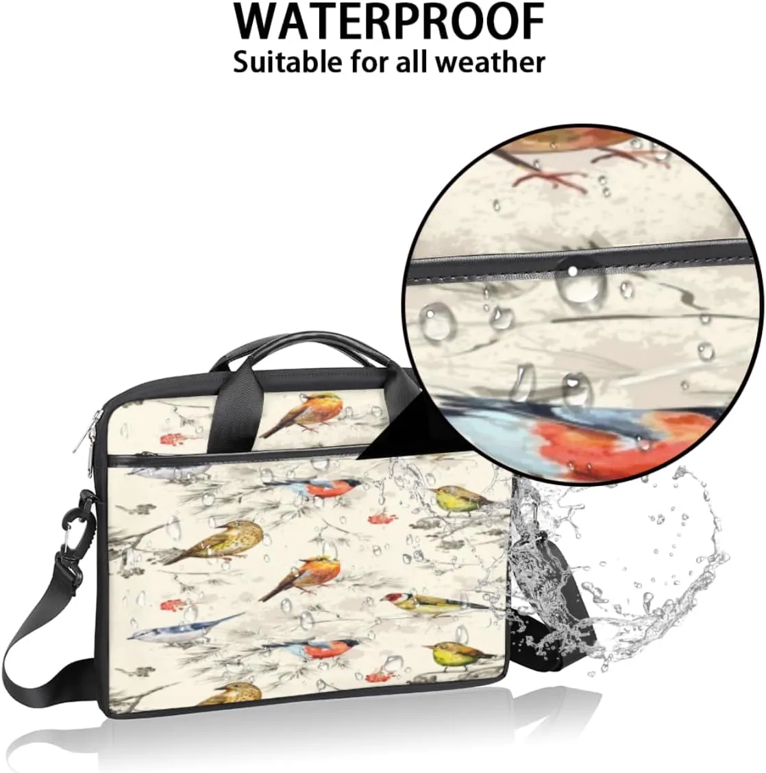Laptop Bag Case Shoulder Messenger Carrying Bag 13 14 15 Inch Waterproof Computer Sleeve Cover