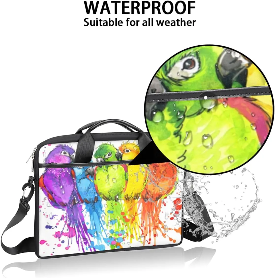 Laptop Bag Case Shoulder Messenger Carrying Bag 13 14 15 Inch Waterproof Computer Sleeve Cover