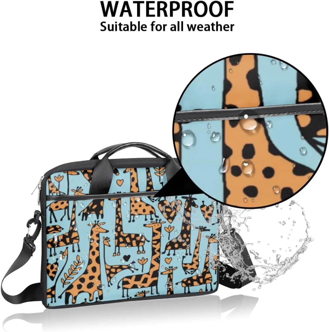 Laptop Bag Case Shoulder Messenger Carrying Bag 13 14 15 Inch Waterproof Computer Sleeve Cover