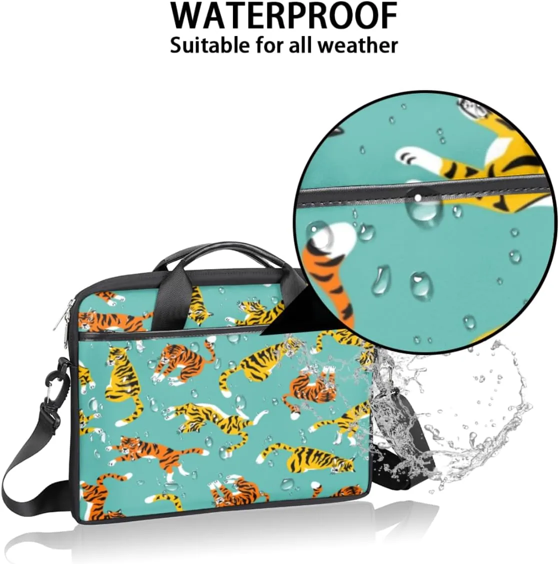 Laptop Bag Case Shoulder Messenger Carrying Bag 13 14 15 Inch Waterproof Computer Sleeve Cover