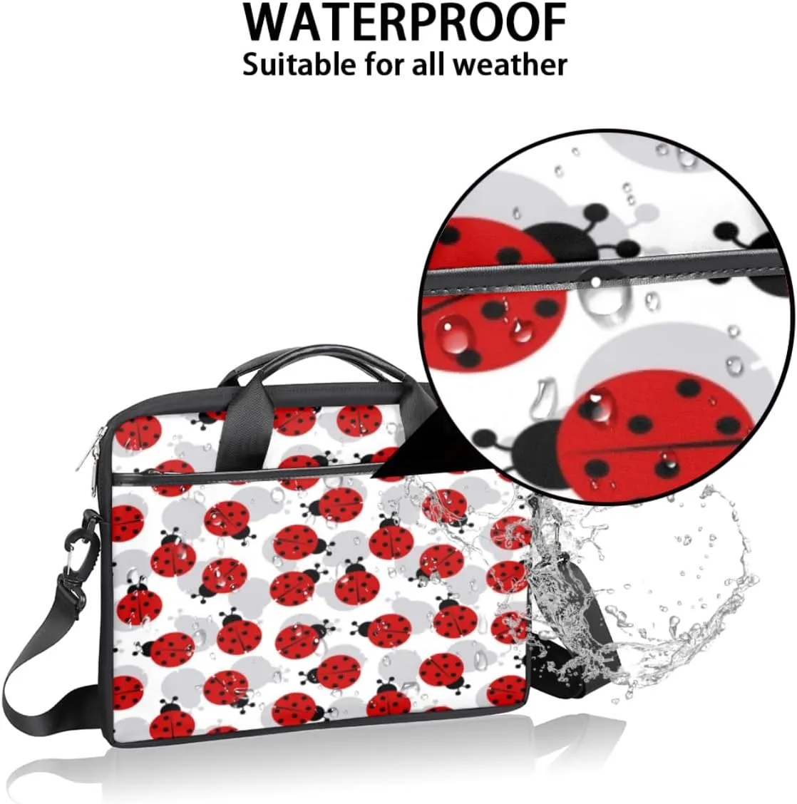 Laptop Bag Case Shoulder Messenger Carrying Bag 13 14 15 Inch Waterproof Computer Sleeve Cover