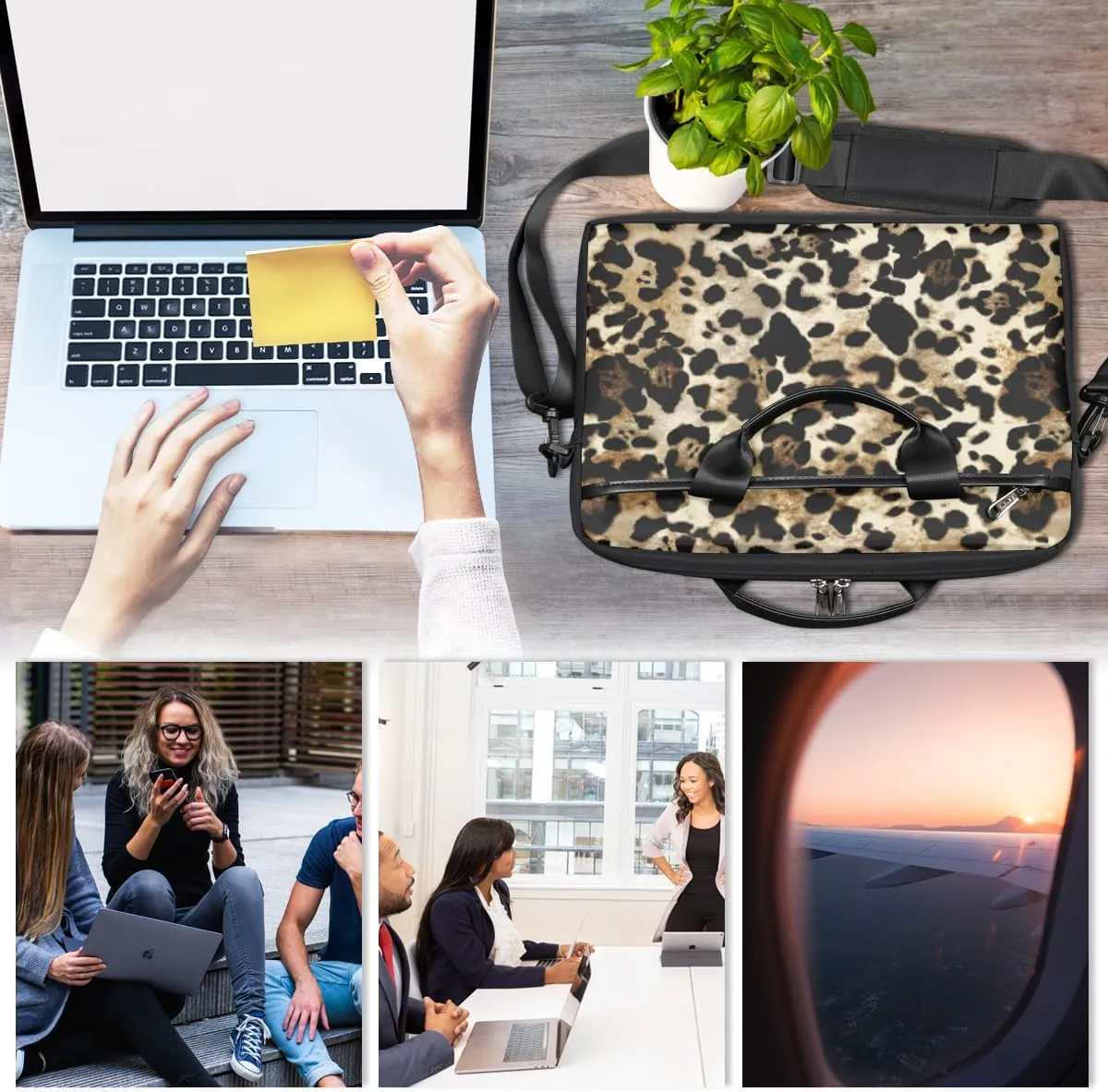 Laptop Bag Case Shoulder Messenger Carrying Bag 13 14 15 Inch Waterproof Computer Sleeve Cover