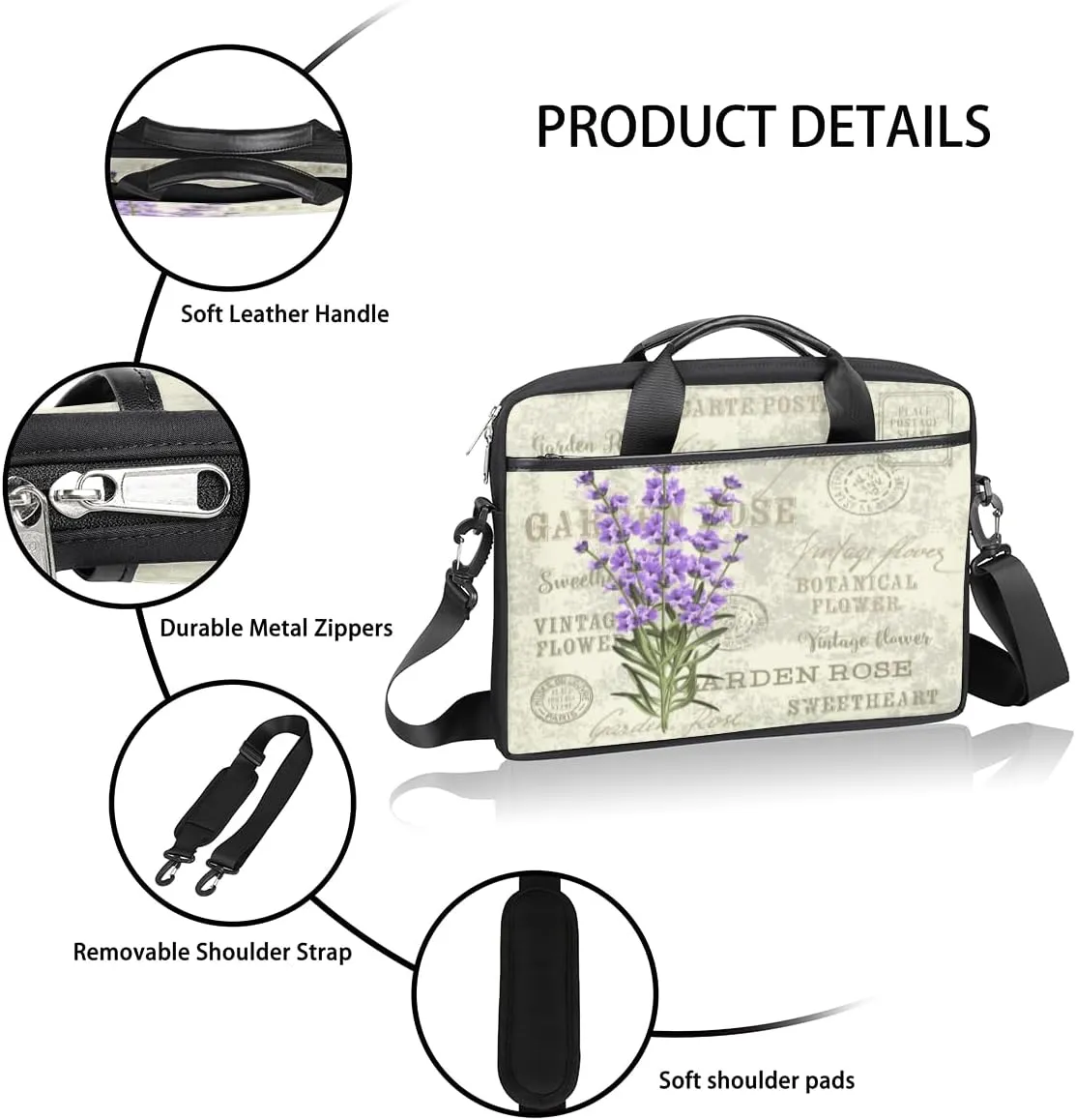Laptop Bag Case Shoulder Messenger Carrying Bag 13 14 15 Inch Waterproof Computer Sleeve Cover