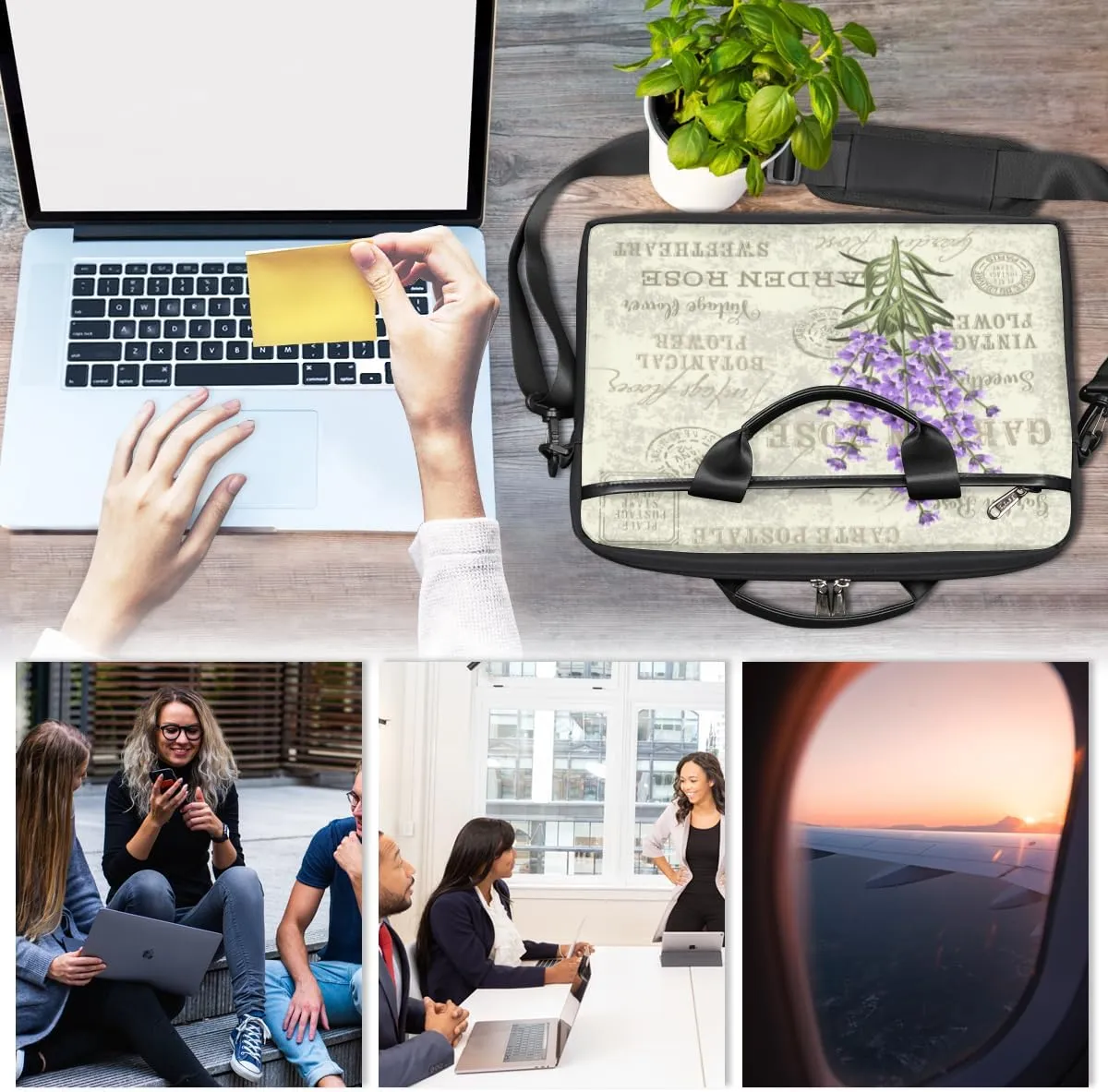 Laptop Bag Case Shoulder Messenger Carrying Bag 13 14 15 Inch Waterproof Computer Sleeve Cover