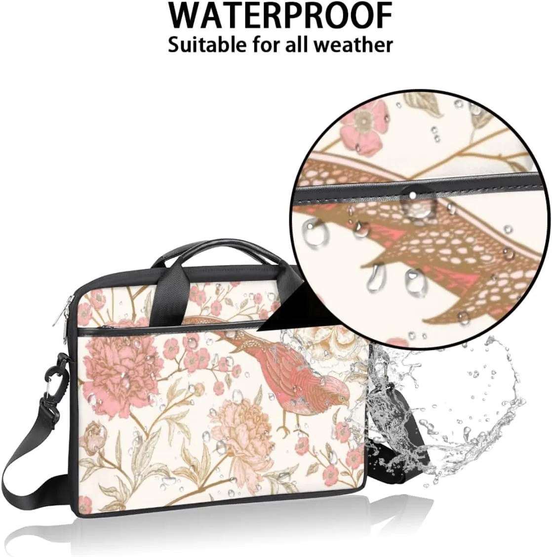 Laptop Bag Case Shoulder Messenger Carrying Bag 13 14 15 Inch Waterproof Computer Sleeve Cover