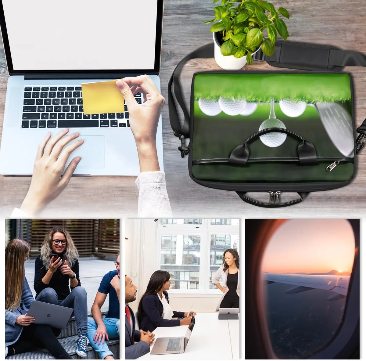 Laptop Bag Case Shoulder Messenger Carrying Bag 13 14 15 Inch Waterproof Computer Sleeve Cover