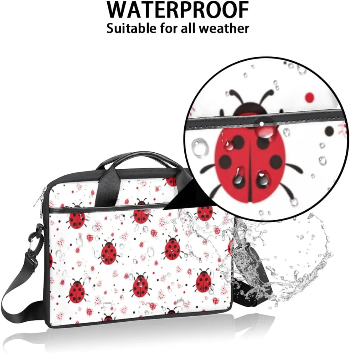 Laptop Bag Case Shoulder Messenger Carrying Bag 13 14 15 Inch Waterproof Computer Sleeve Cover