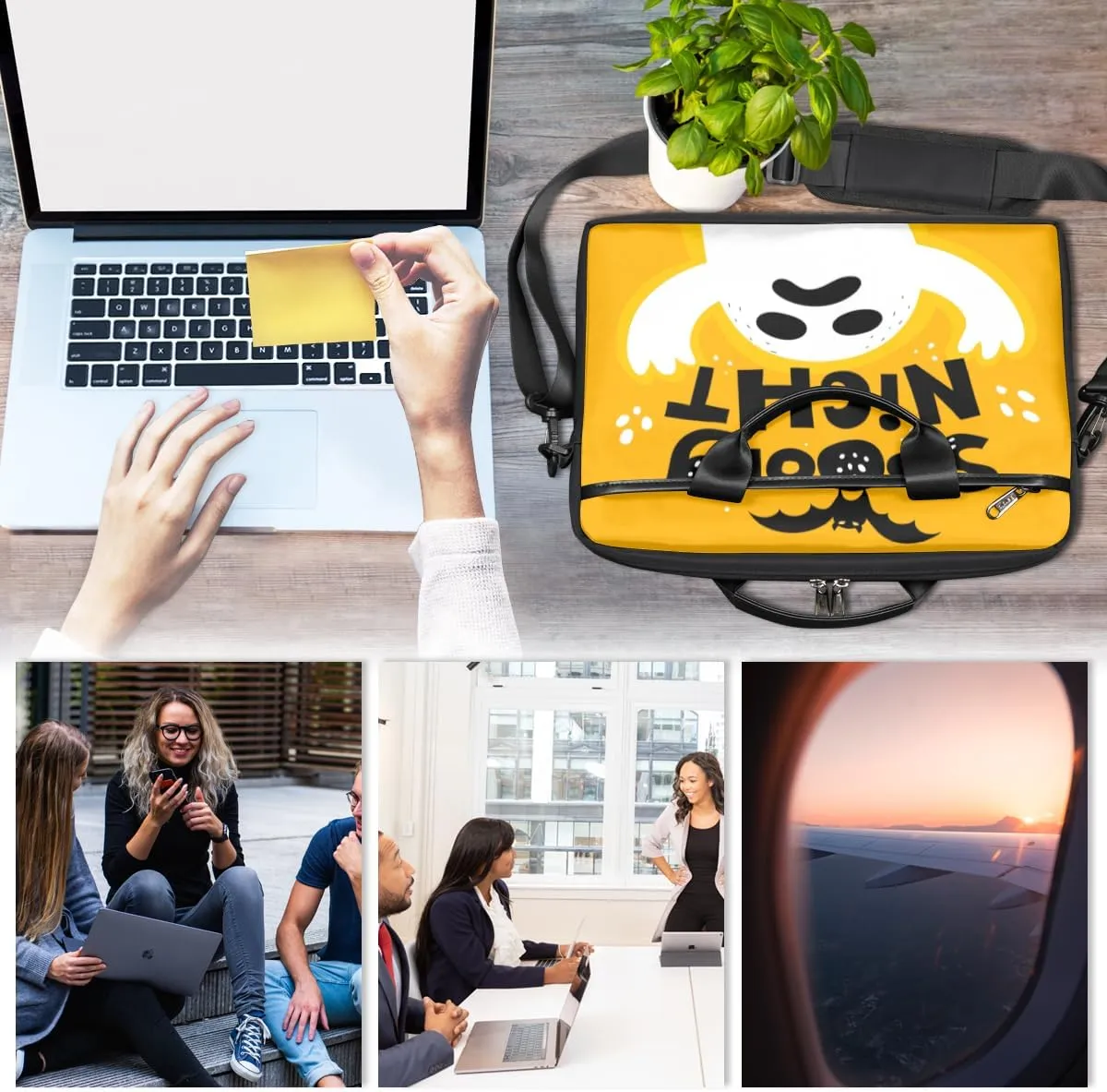 Laptop Bag Case Shoulder Messenger Carrying Bag 13 14 15 Inch Waterproof Computer Sleeve Cover