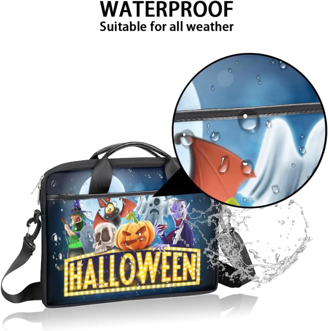 Laptop Bag Case Shoulder Messenger Carrying Bag 13 14 15 Inch Waterproof Computer Sleeve Cover