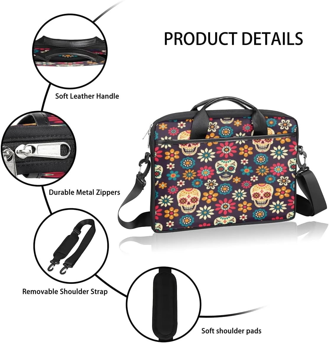 Laptop Bag Case Shoulder Messenger Carrying Bag 13 14 15 Inch Waterproof Computer Sleeve Cover