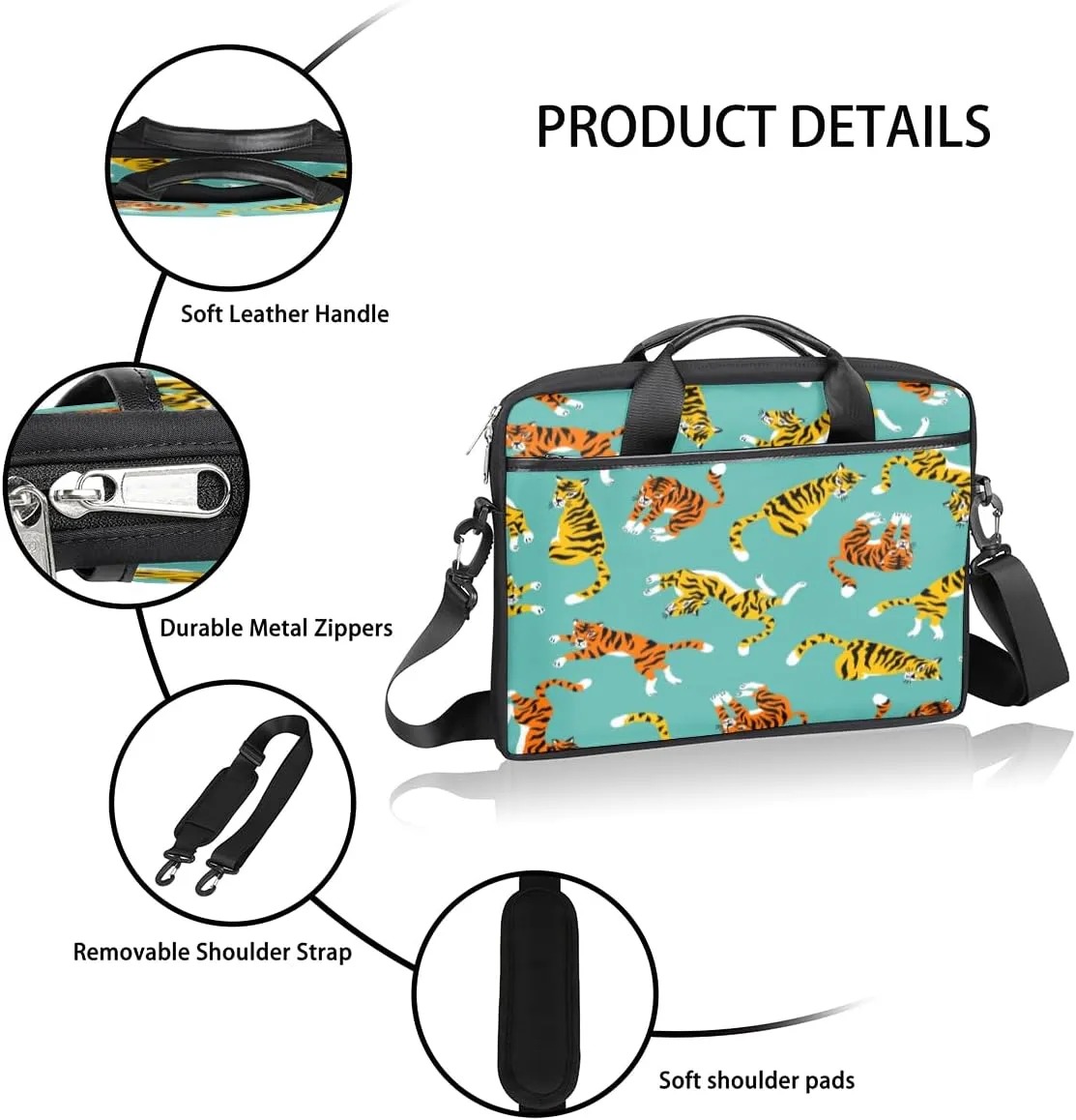 Laptop Bag Case Shoulder Messenger Carrying Bag 13 14 15 Inch Waterproof Computer Sleeve Cover
