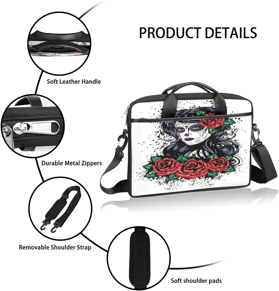 Laptop Bag Case Shoulder Messenger Carrying Bag 13 14 15 Inch Waterproof Computer Sleeve Cover