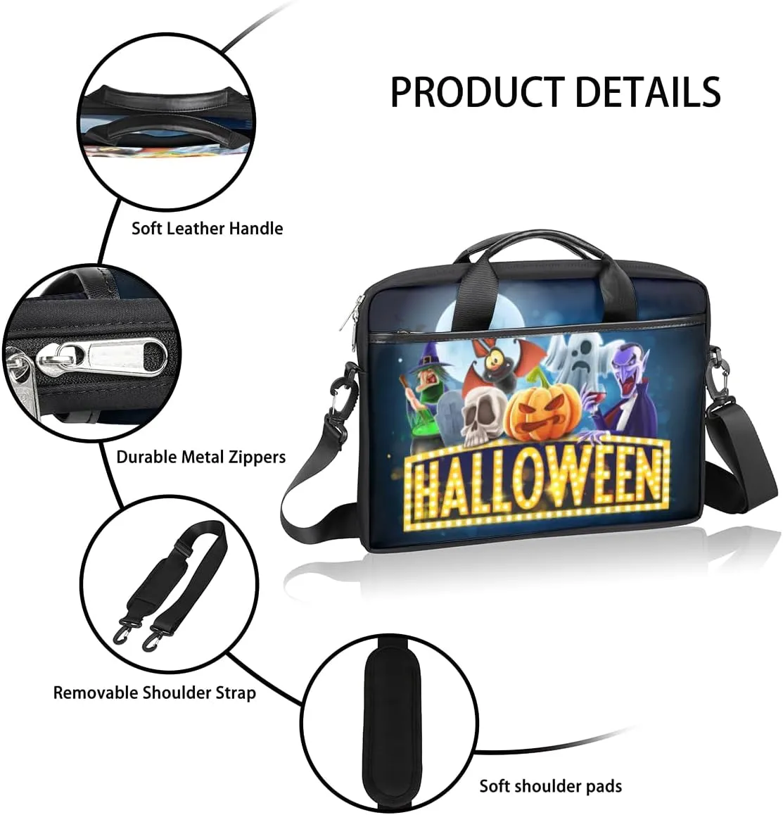 Laptop Bag Case Shoulder Messenger Carrying Bag 13 14 15 Inch Waterproof Computer Sleeve Cover