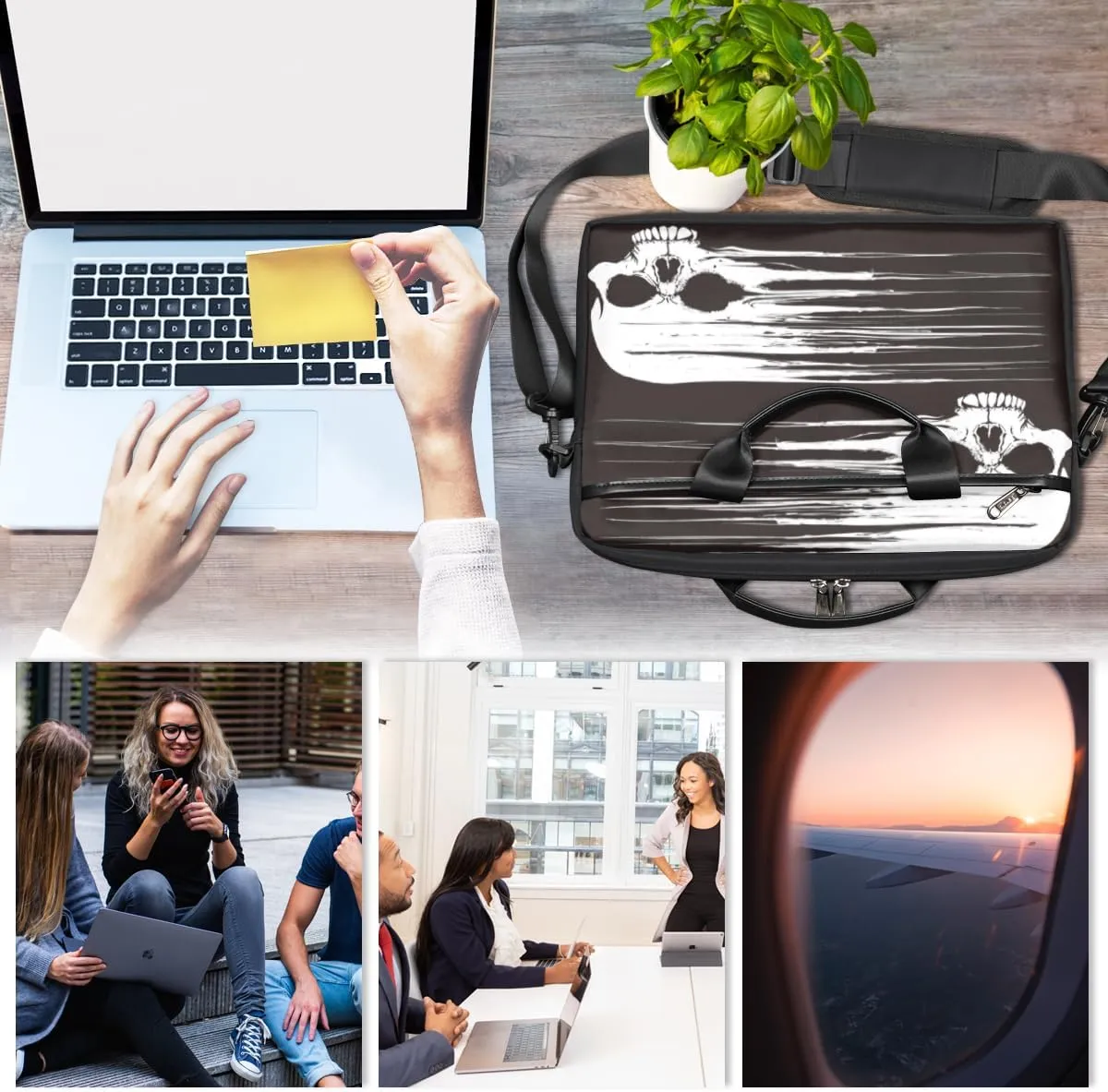Laptop Bag Case Shoulder Messenger Carrying Bag 13 14 15 Inch Waterproof Computer Sleeve Cover
