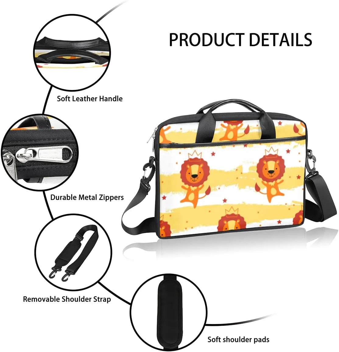 Laptop Bag Case Shoulder Messenger Carrying Bag 13 14 15 Inch Waterproof Computer Sleeve Cover