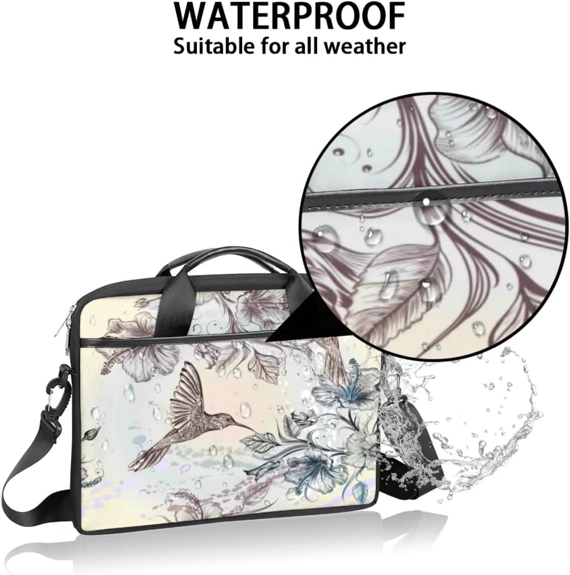 Laptop Bag Case Shoulder Messenger Carrying Bag 13 14 15 Inch Waterproof Computer Sleeve Cover