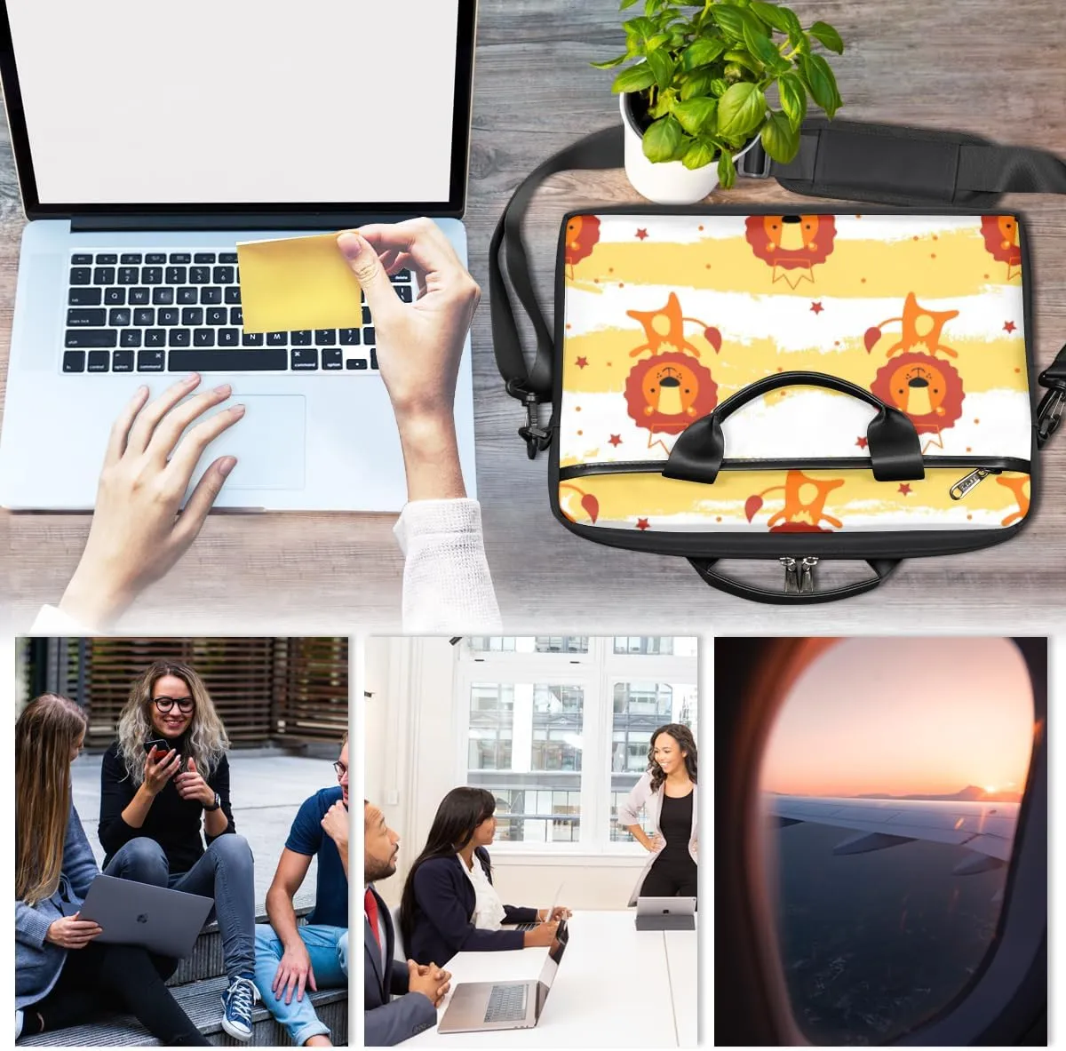 Laptop Bag Case Shoulder Messenger Carrying Bag 13 14 15 Inch Waterproof Computer Sleeve Cover