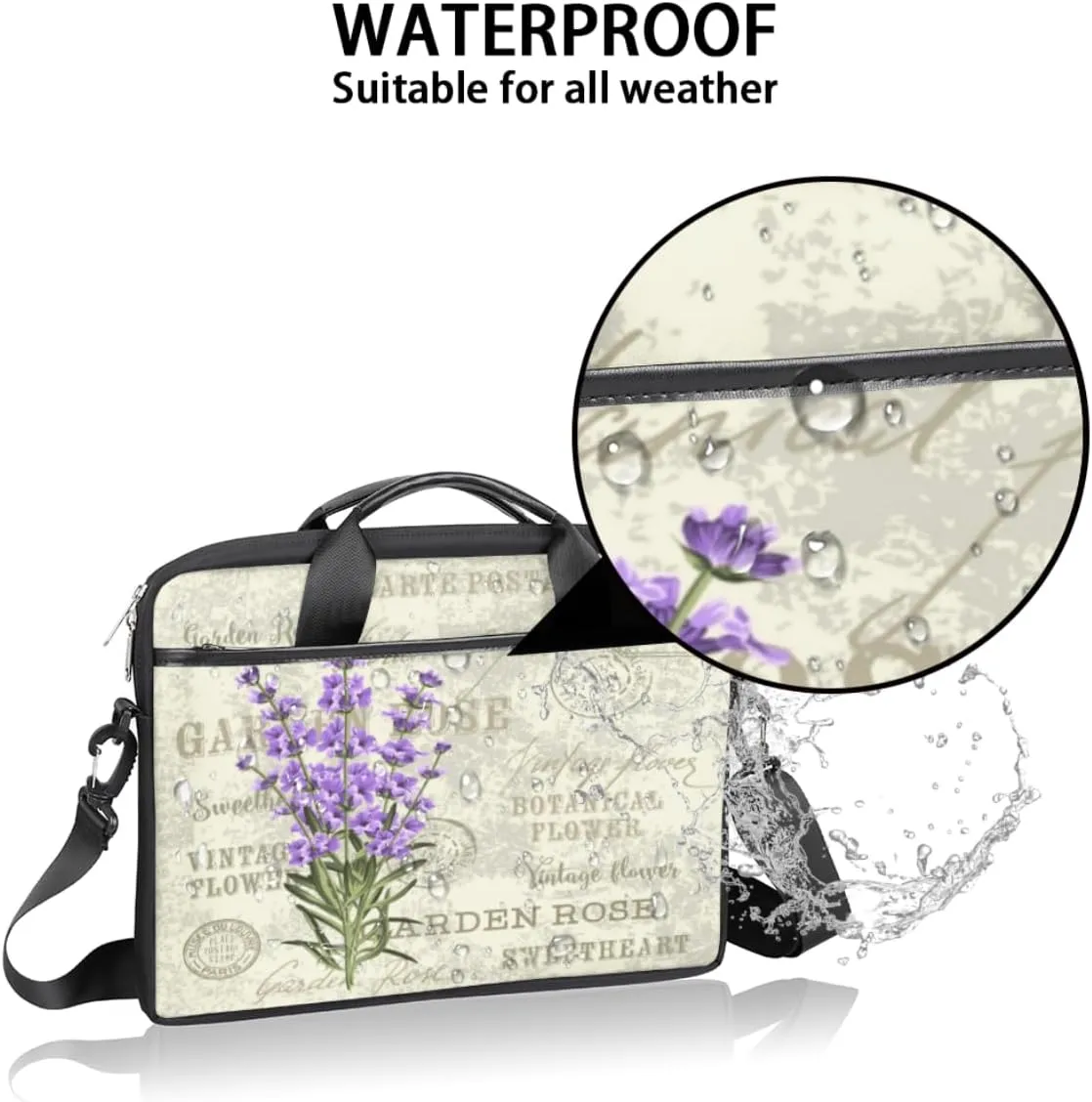 Laptop Bag Case Shoulder Messenger Carrying Bag 13 14 15 Inch Waterproof Computer Sleeve Cover