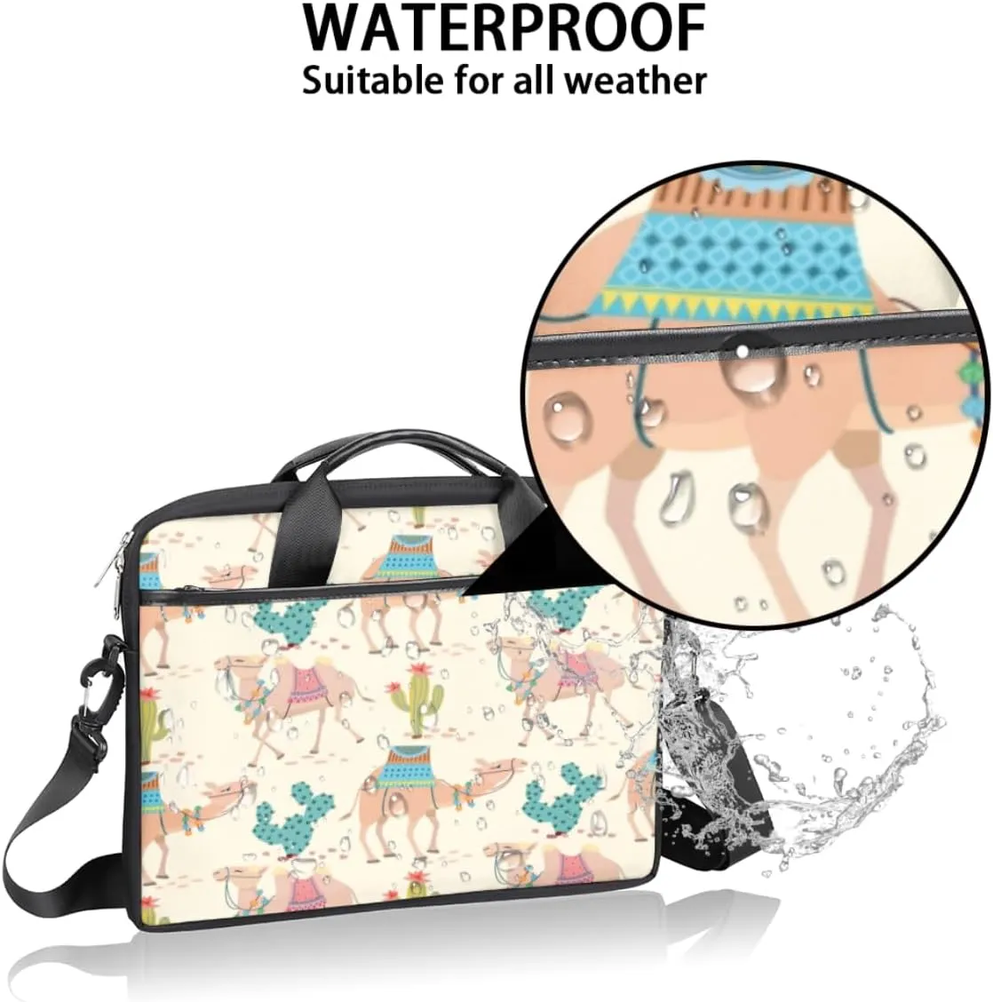 Laptop Bag Case Shoulder Messenger Carrying Bag 13 14 15 Inch Waterproof Computer Sleeve Cover