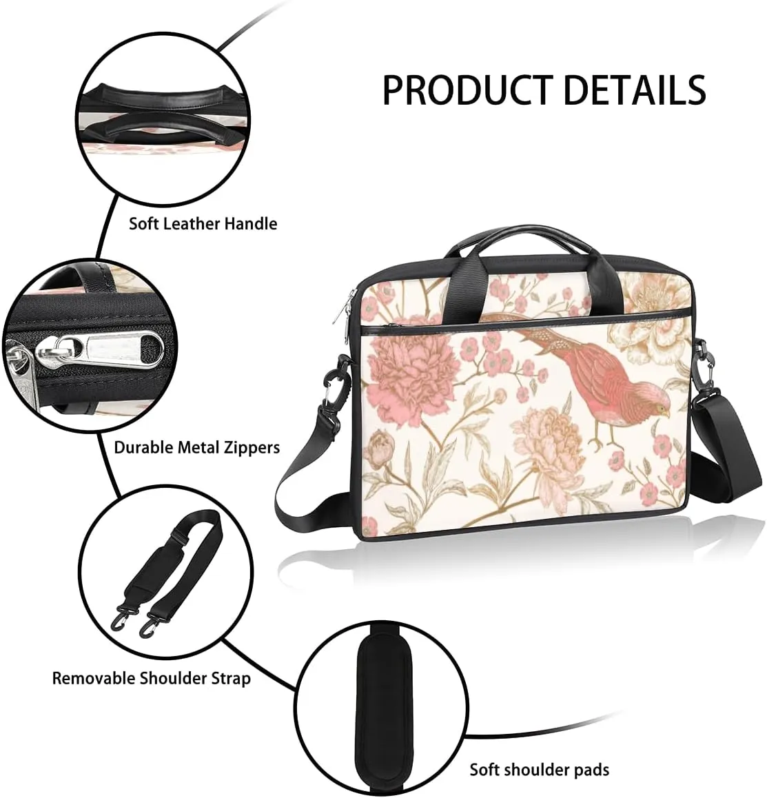 Laptop Bag Case Shoulder Messenger Carrying Bag 13 14 15 Inch Waterproof Computer Sleeve Cover