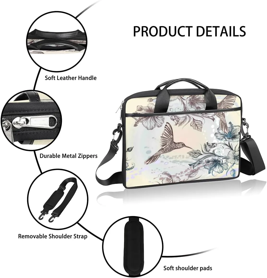 Laptop Bag Case Shoulder Messenger Carrying Bag 13 14 15 Inch Waterproof Computer Sleeve Cover
