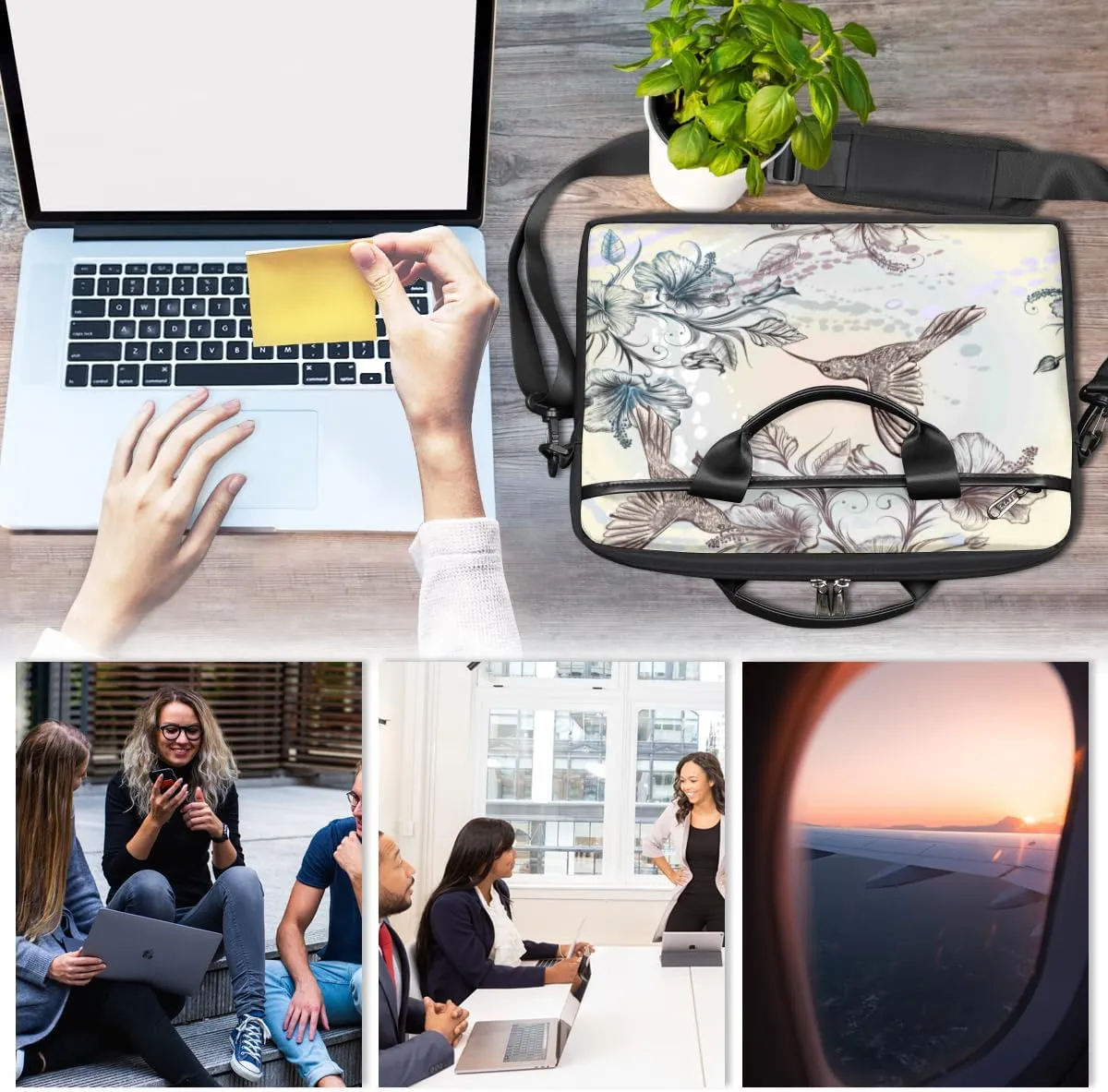 Laptop Bag Case Shoulder Messenger Carrying Bag 13 14 15 Inch Waterproof Computer Sleeve Cover