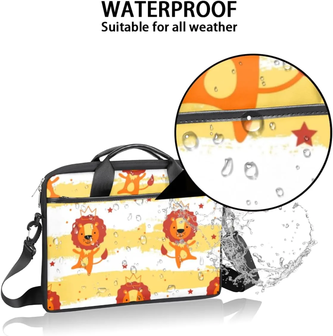 Laptop Bag Case Shoulder Messenger Carrying Bag 13 14 15 Inch Waterproof Computer Sleeve Cover