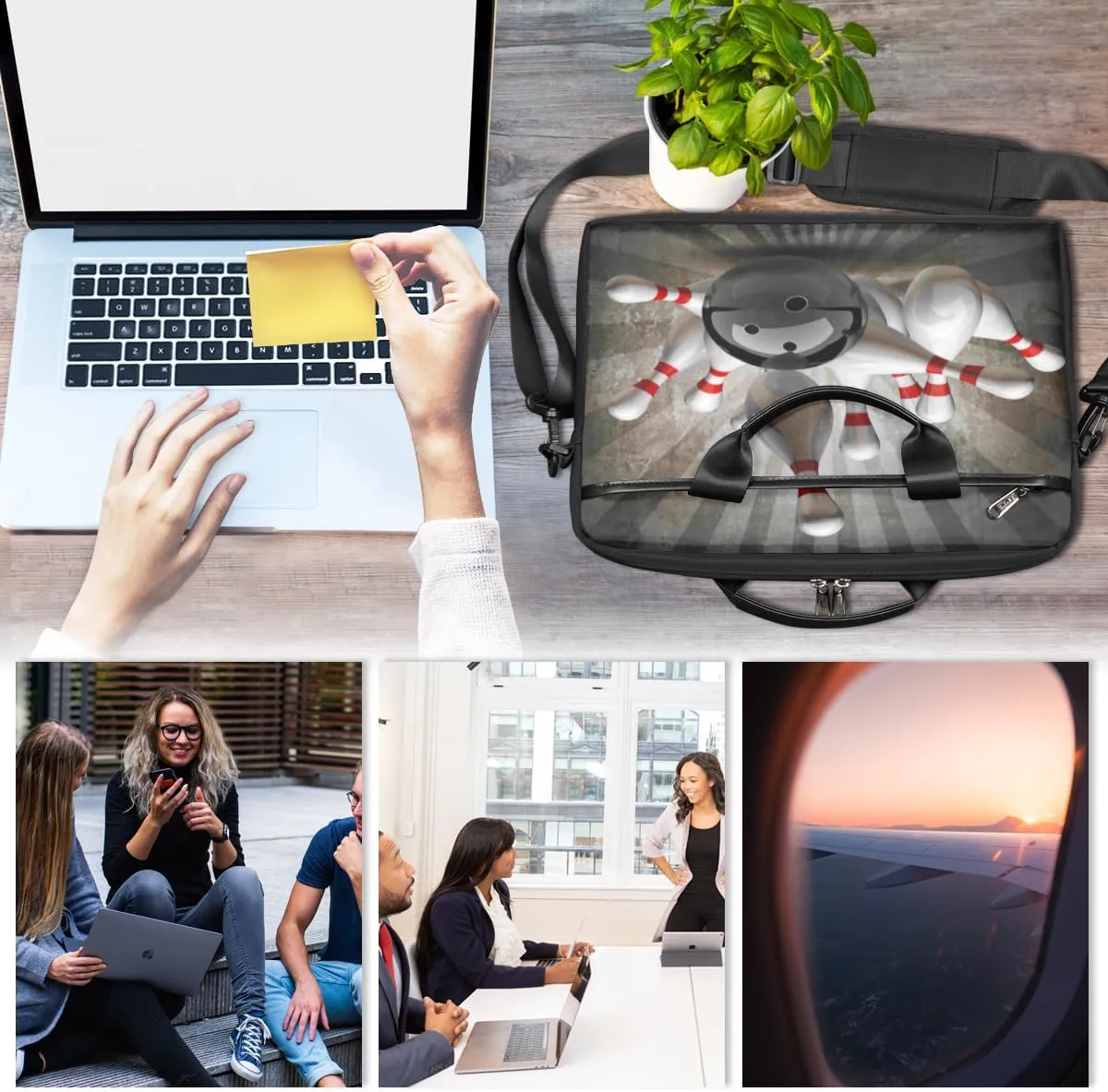 Laptop Bag Case Shoulder Messenger Carrying Bag 13 14 15 Inch Waterproof Computer Sleeve Cover