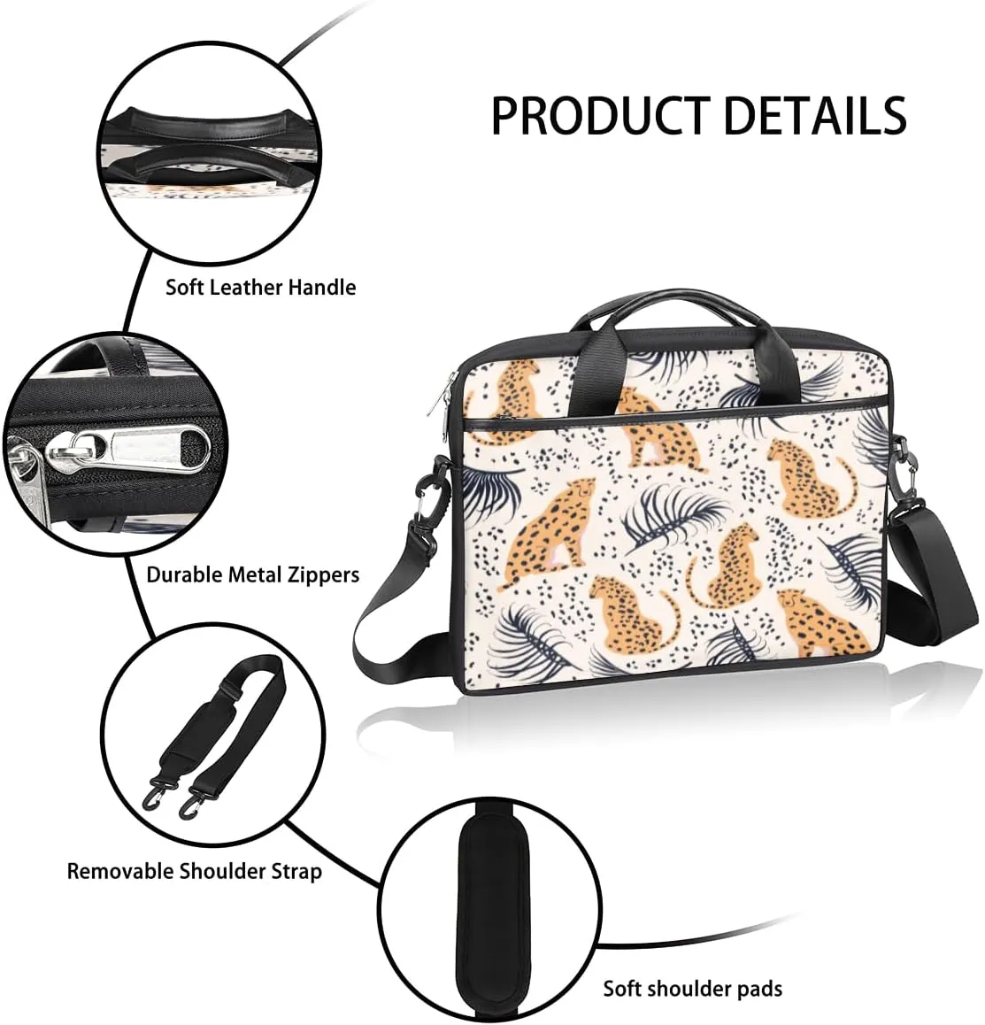 Laptop Bag Case Shoulder Messenger Carrying Bag 13 14 15 Inch Waterproof Computer Sleeve Cover