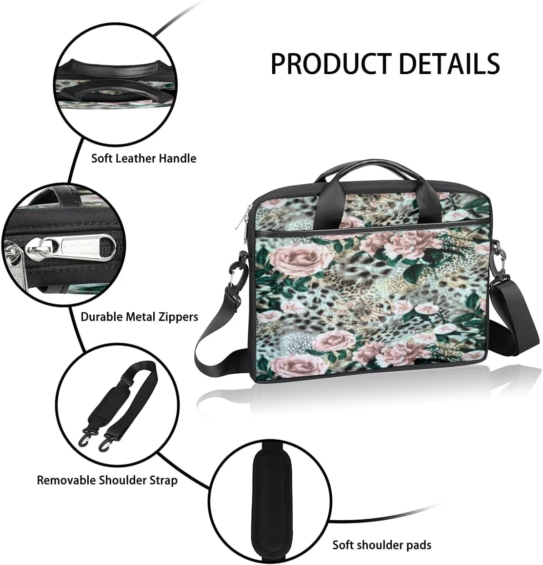 Laptop Bag Case Shoulder Messenger Carrying Bag 13 14 15 Inch Waterproof Computer Sleeve Cover