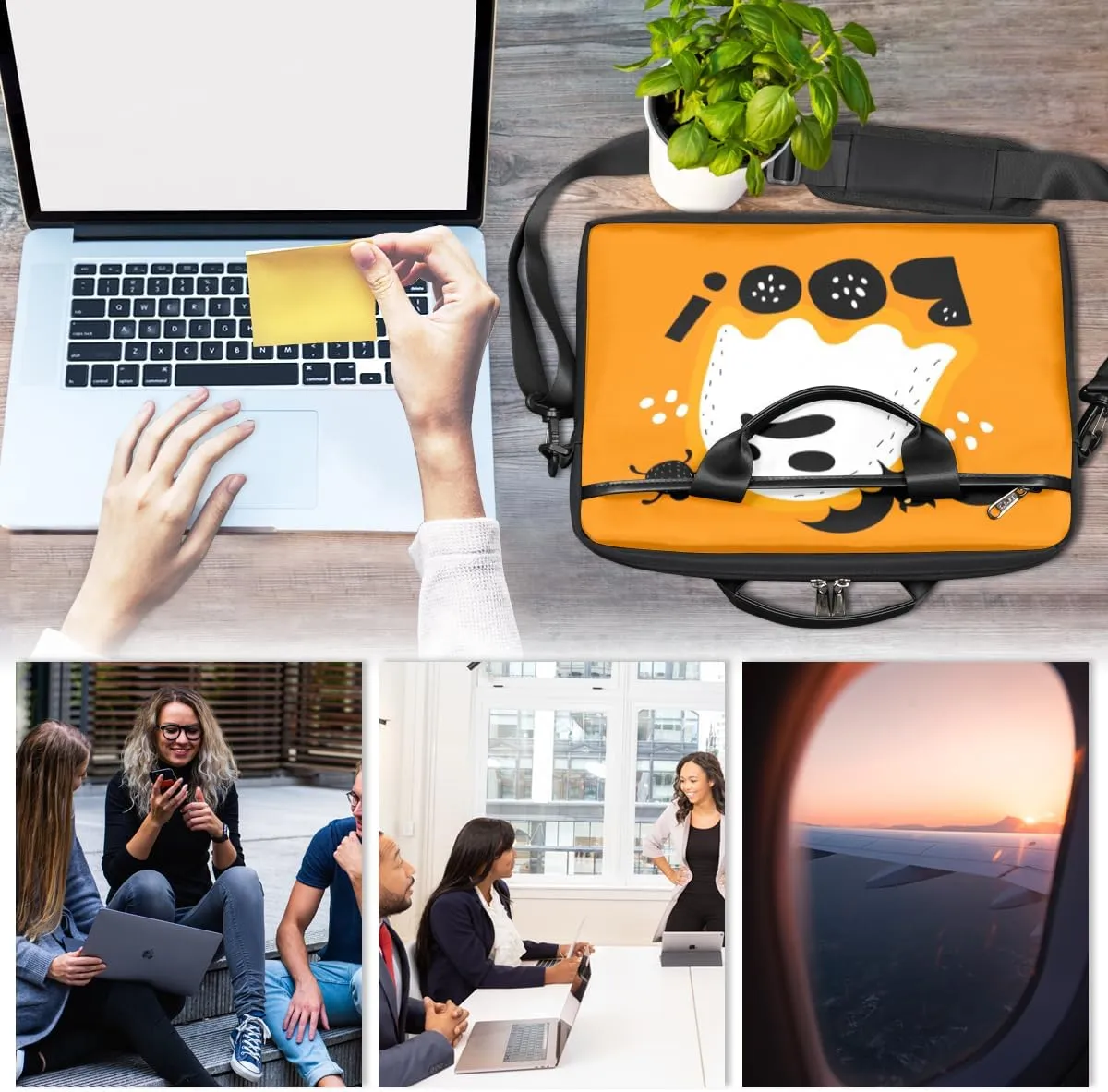 Laptop Bag Case Shoulder Messenger Carrying Bag 13 14 15 Inch Waterproof Computer Sleeve Cover