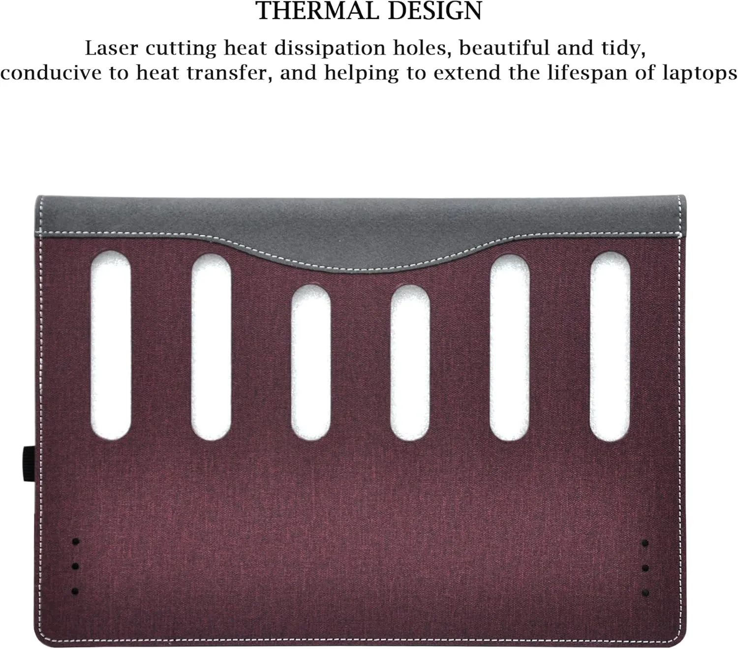 Laptop Case Cover for 14 inch Lenovo IdeaPad 5 2-in-1 14Q8X9 14AHP9 14IRH9 14IRU9 Sleeve,PU Leather Protective Bag Notebook PC Accessories (Burgundy)
