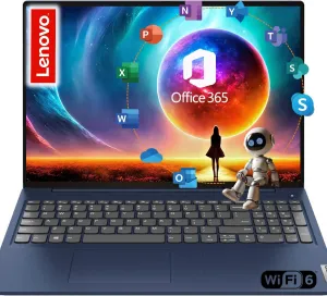 Lenovo 15.6" IdeaPad Laptop | 36GB RAM | Dual Storage: 2TB SSD   128GB eMMC | 1-Year Microsoft Office 365 | Wi-Fi 6 | USB-C | Intel Dual-Core CPU | HD Display | Windows 11 | w/WOWPC Recovery USB