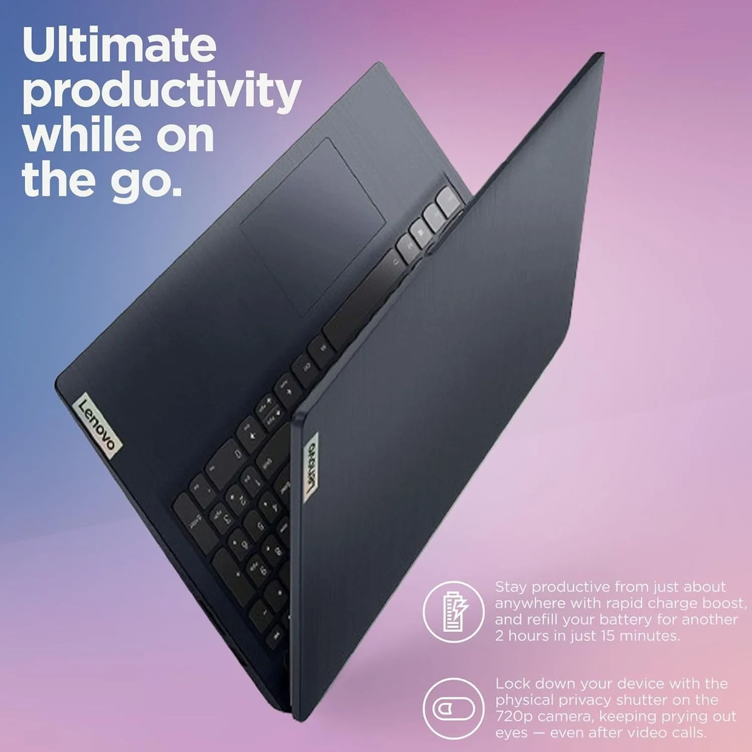 Lenovo 15.6" IdeaPad Laptop | 36GB RAM | Dual Storage: 2TB SSD   128GB eMMC | 1-Year Microsoft Office 365 | Wi-Fi 6 | USB-C | Intel Dual-Core CPU | HD Display | Windows 11 | w/WOWPC Recovery USB