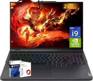Lenovo Legion Pro 5i Gen 9 Gaming Laptop, 16" WQXGA(2560 x 1600) 240Hz, Intel 24-Core i9-14900HX, GeForce RTX 4070, 64 GB DDR5, 8 TB SSD, 4-Zone RGB Backlit, WiFi 6E, Win 11 Pro, Free Lifetime Office