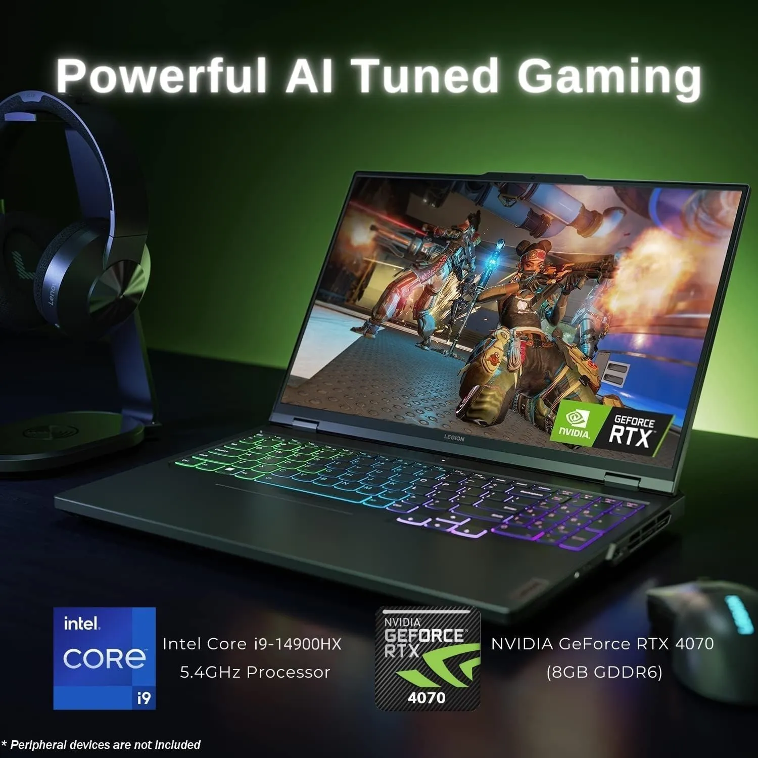 Lenovo Legion Pro 5i Gen 9 Gaming Laptop, 16" WQXGA(2560 x 1600) 240Hz, Intel 24-Core i9-14900HX, GeForce RTX 4070, 64 GB DDR5, 8 TB SSD, 4-Zone RGB Backlit, WiFi 6E, Win 11 Pro, Free Lifetime Office