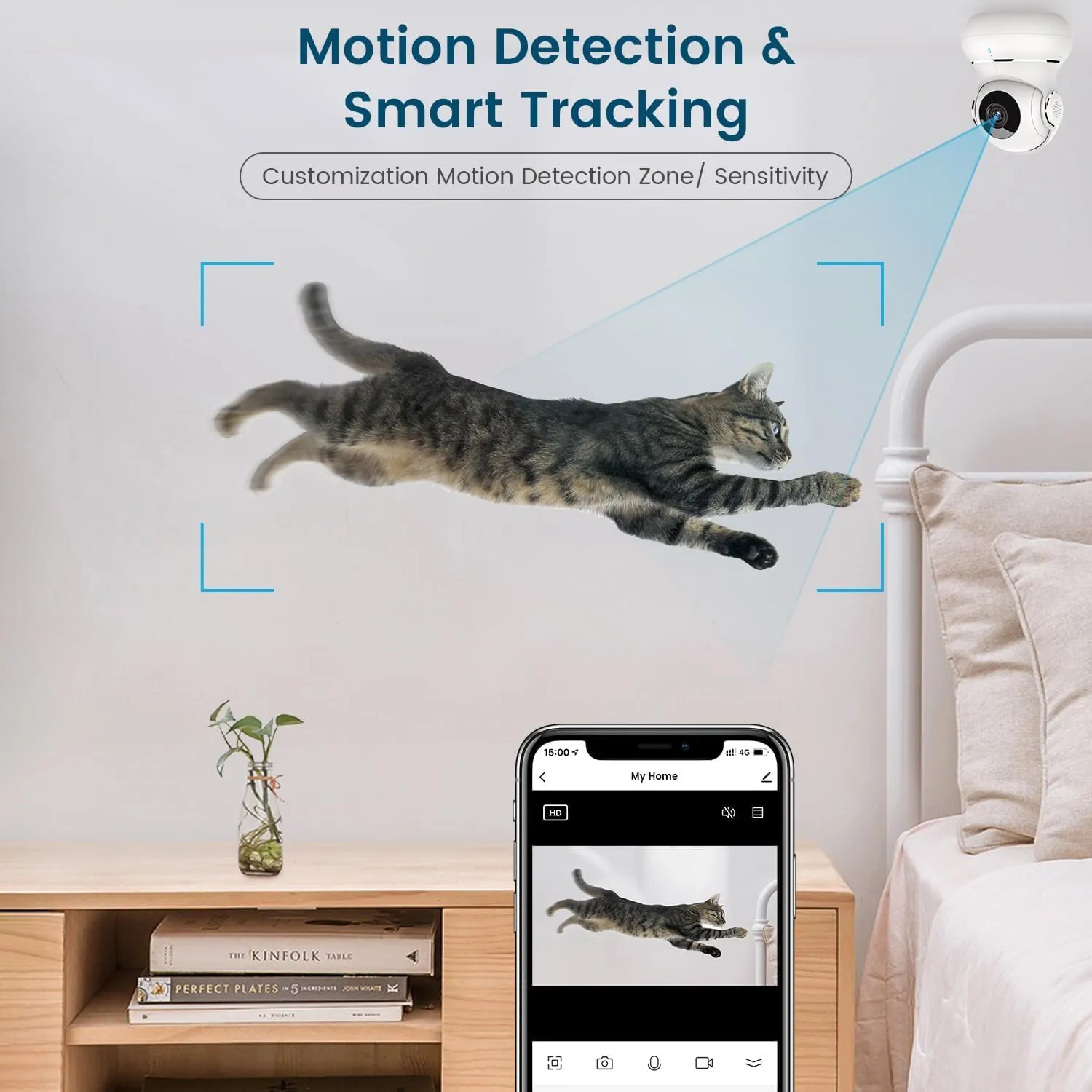 litokam 360 Cameras for Home Security 2K, 2 Pack Indoor Security Camera for Baby/Pet/Nanny with Night Vision, 2.4 GHz Smart WiFi Cam with Motion Detection & Two Way Audio