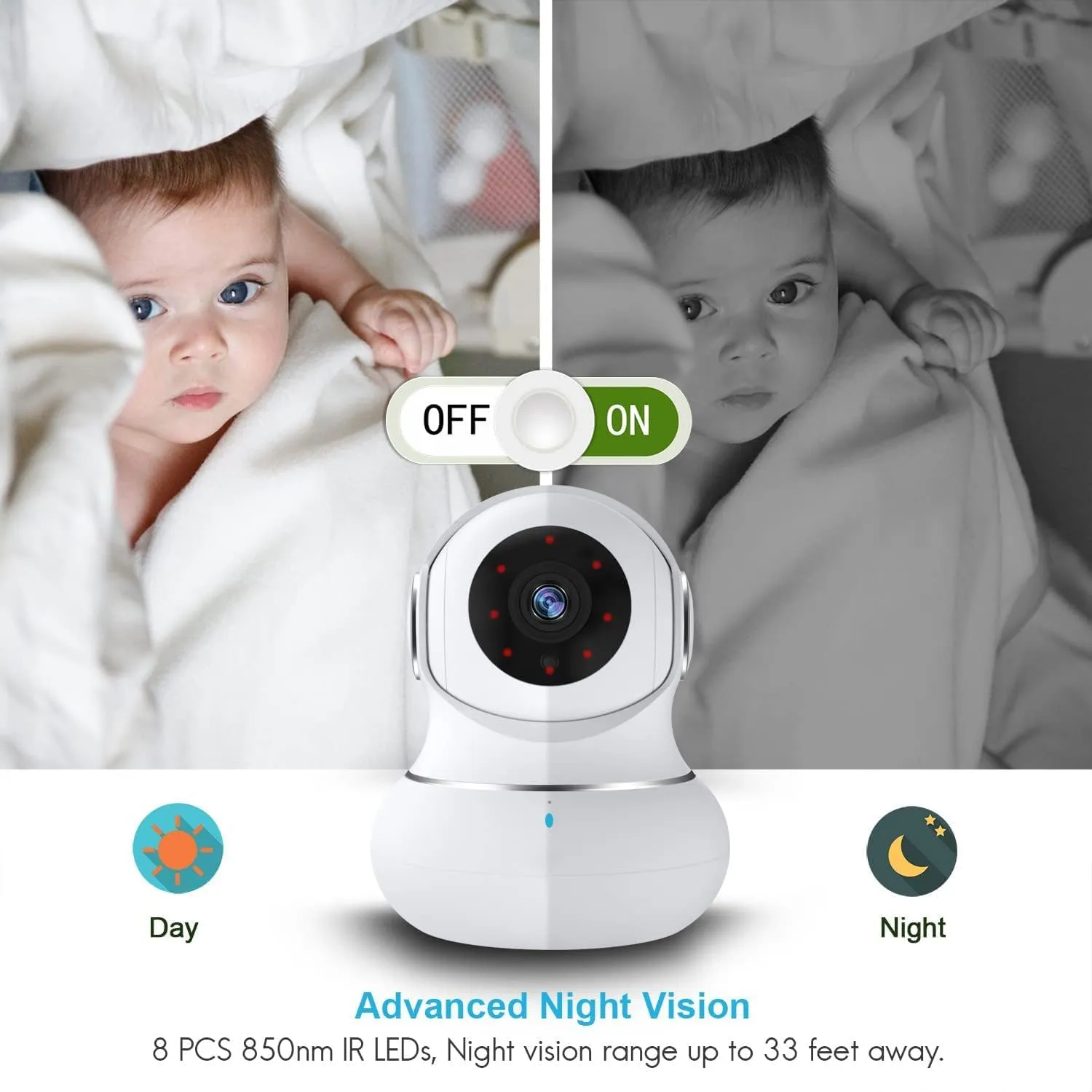 litokam Indoor Security Camera 4 Pack, 360 WiFi Cameras for Home Security, 2K Baby Monitor with Night Vision, Pet Nanny Cam with Motion Detection, 2-Way Audio